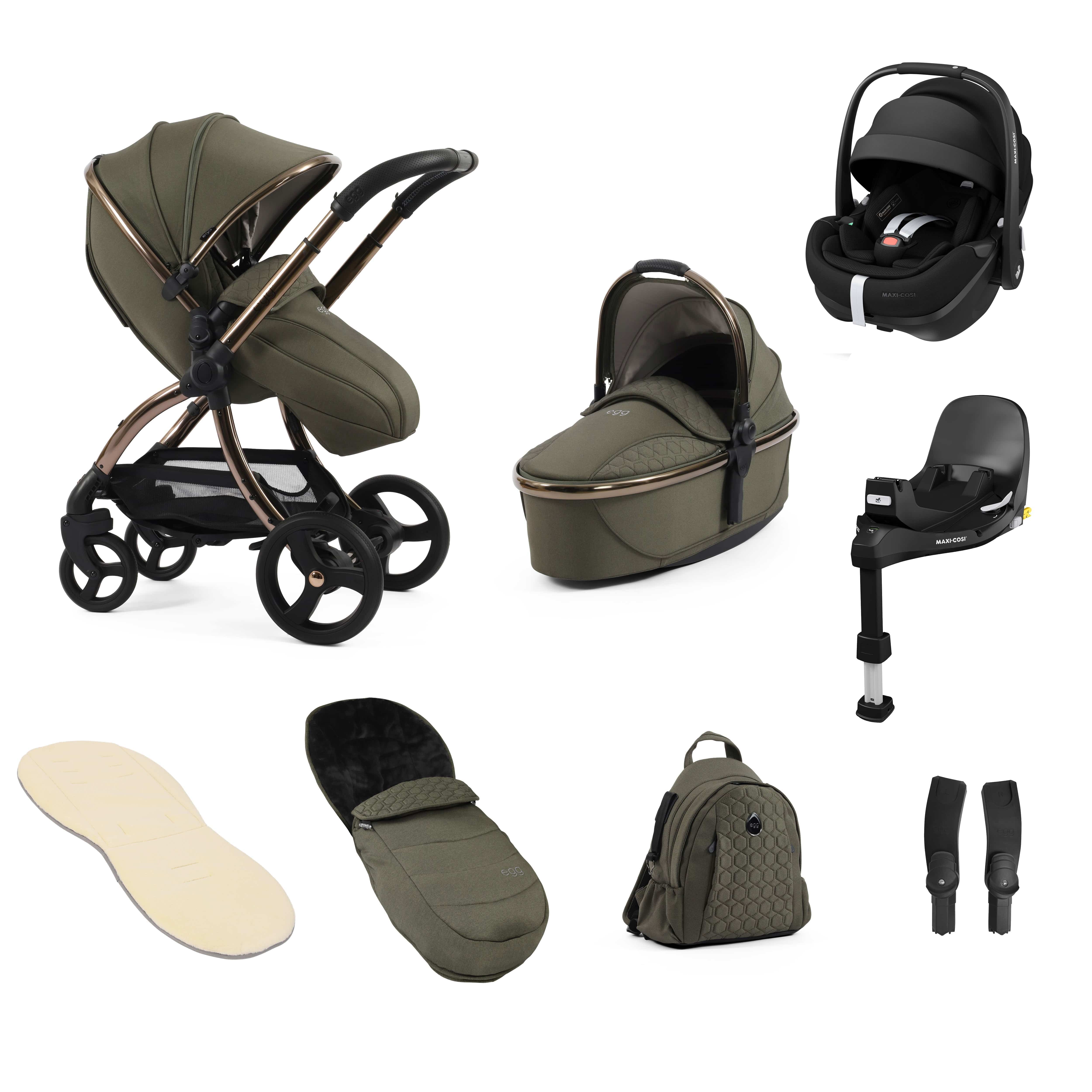 egg3 Luxury Travel System Bundle Hunter Green Travel Systems 14862-HTG 5060711567891