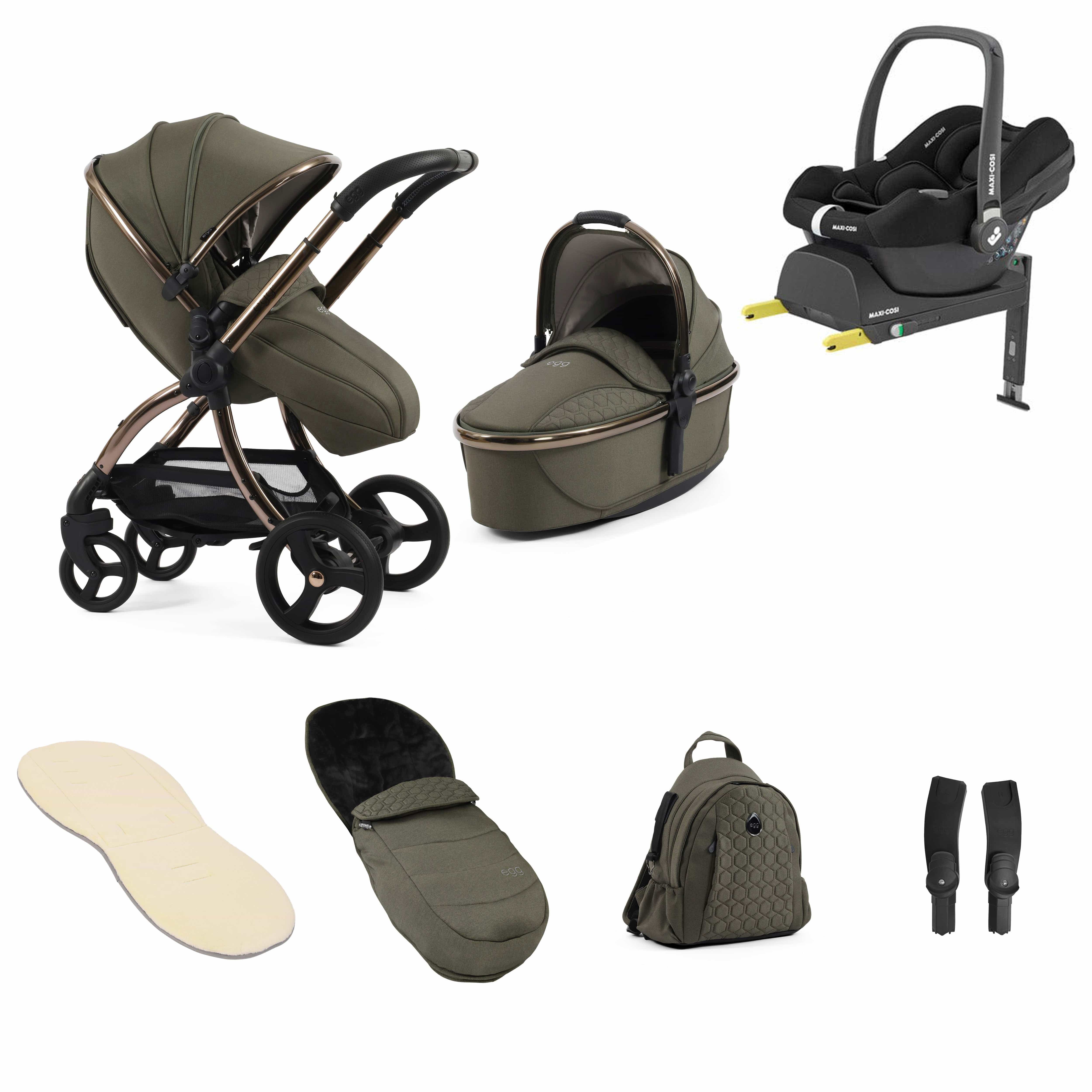 egg3 Luxury Travel System Bundle Hunter Green Travel Systems 16561-HTG 5060711567891