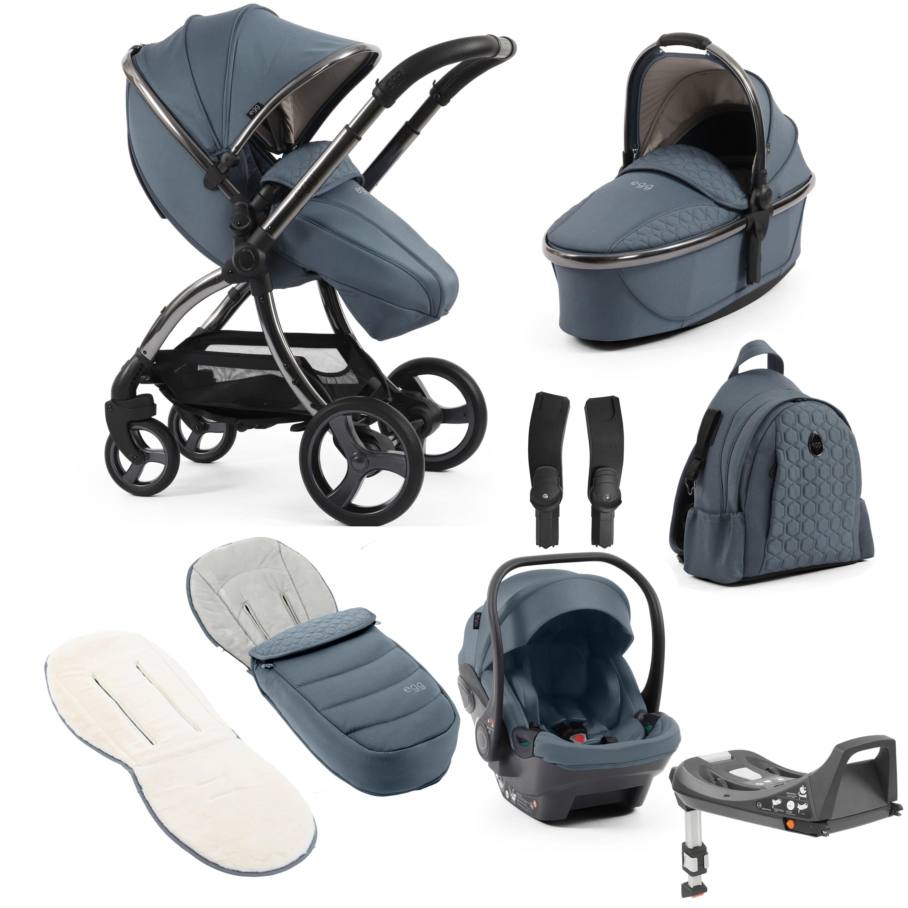 egg3 Luxury Travel System Bundle in Topaz Travel Systems 18007-TOP 5061058980688