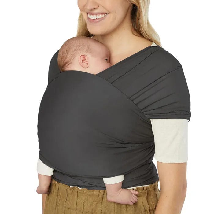 Ergobaby Aura Sustainable Knit Baby Wrap in Soft Black Baby Carriers WLASKSFTBLK 120000208407