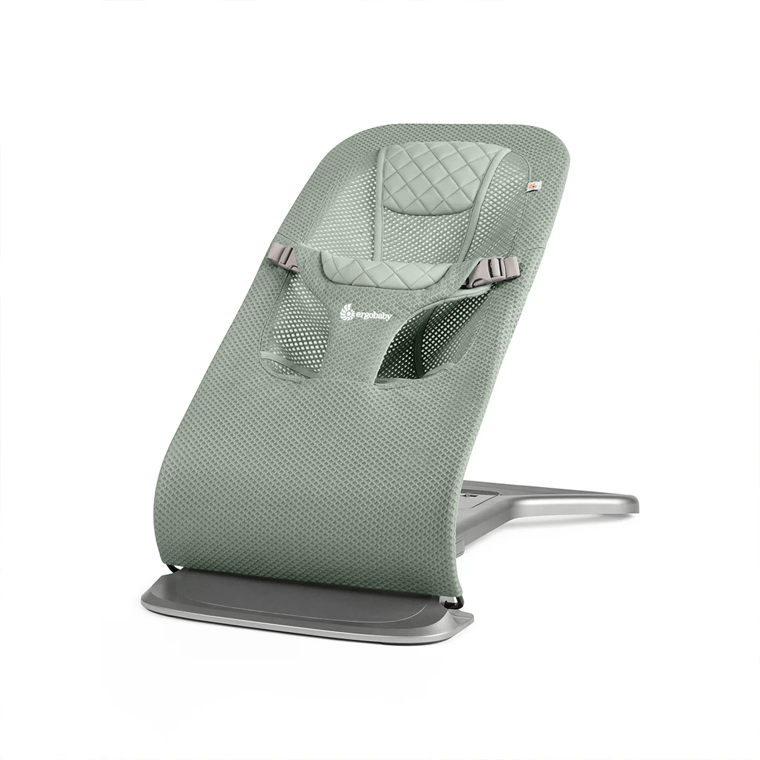 ErgoBaby Evolve Mesh Bouncer in Sage Green Rocking Bouncing Cradles EVLBNCSGGRNMSHUK 0191653009400