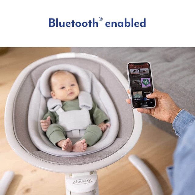 Graco Sway N Grow Bluetooth Soother in Heather Rocking Bouncing Cradles 1AV999HTHEU 5060624774140