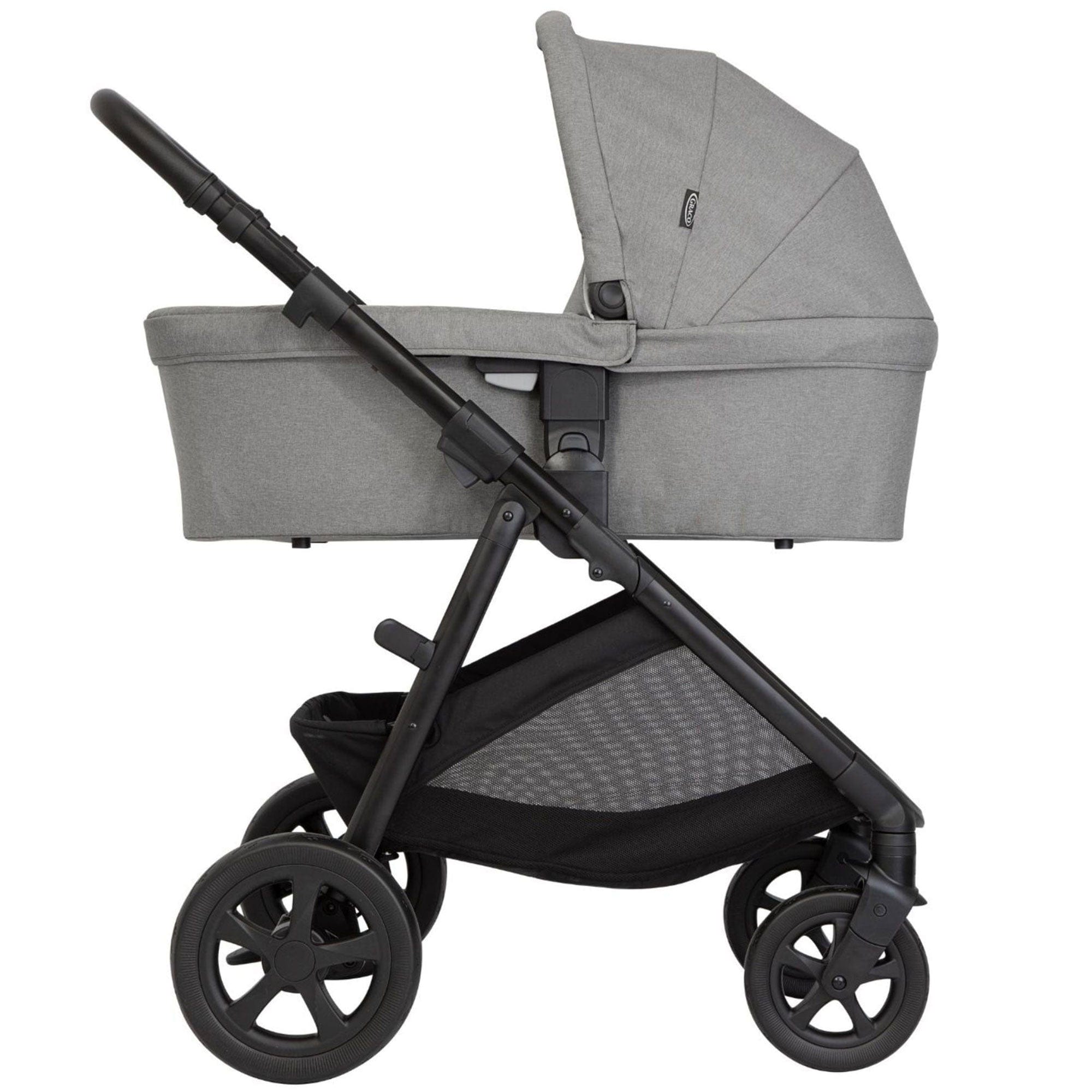 Graco Near2Me DLX Trio (Pushchair, Carrycot and Snuglite) in Ash Travel Systems GT1910AAASH000 5060624773808