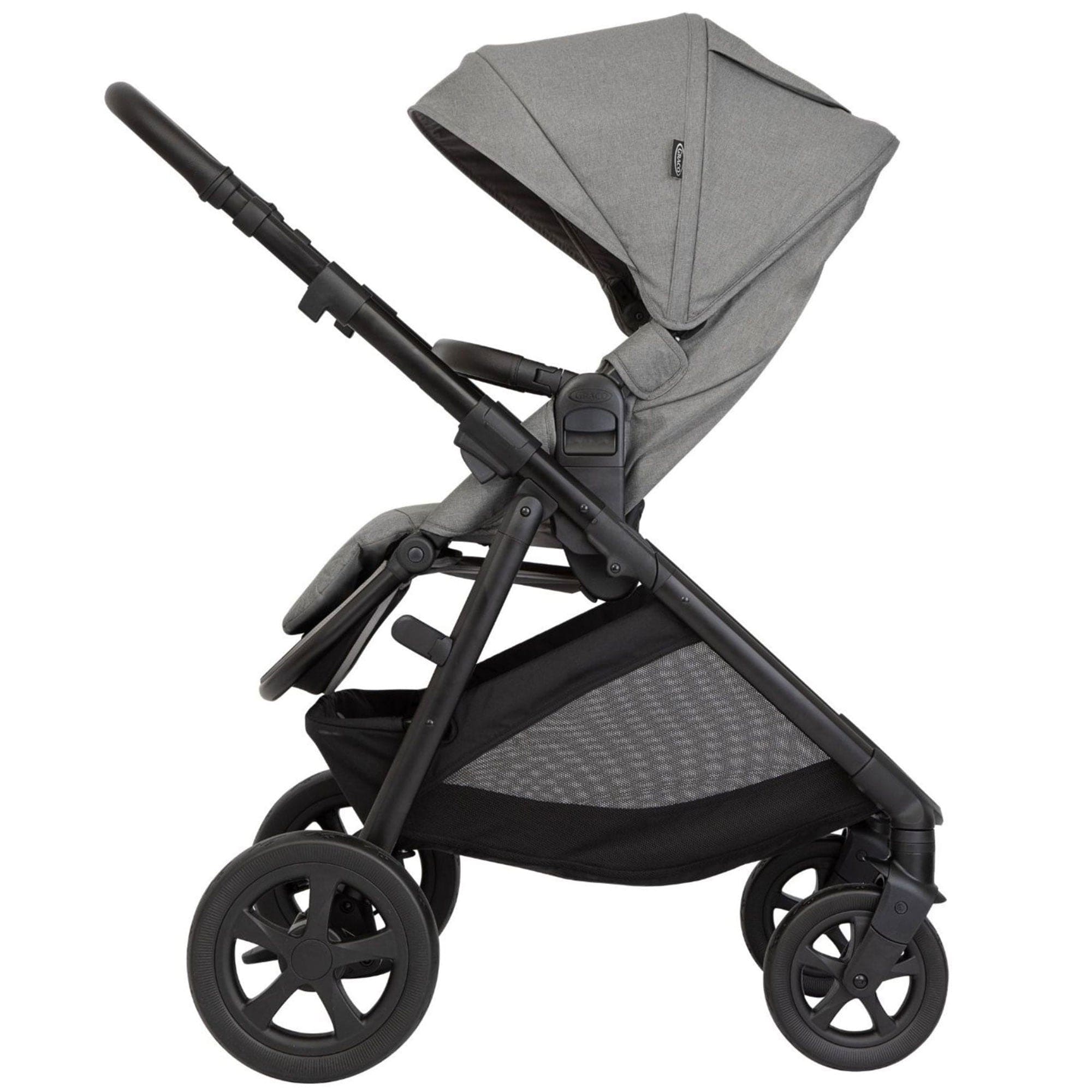 Graco Near2Me DLX Trio (Pushchair, Carrycot and Snuglite) in Ash Travel Systems GT1910AAASH000 5060624773808