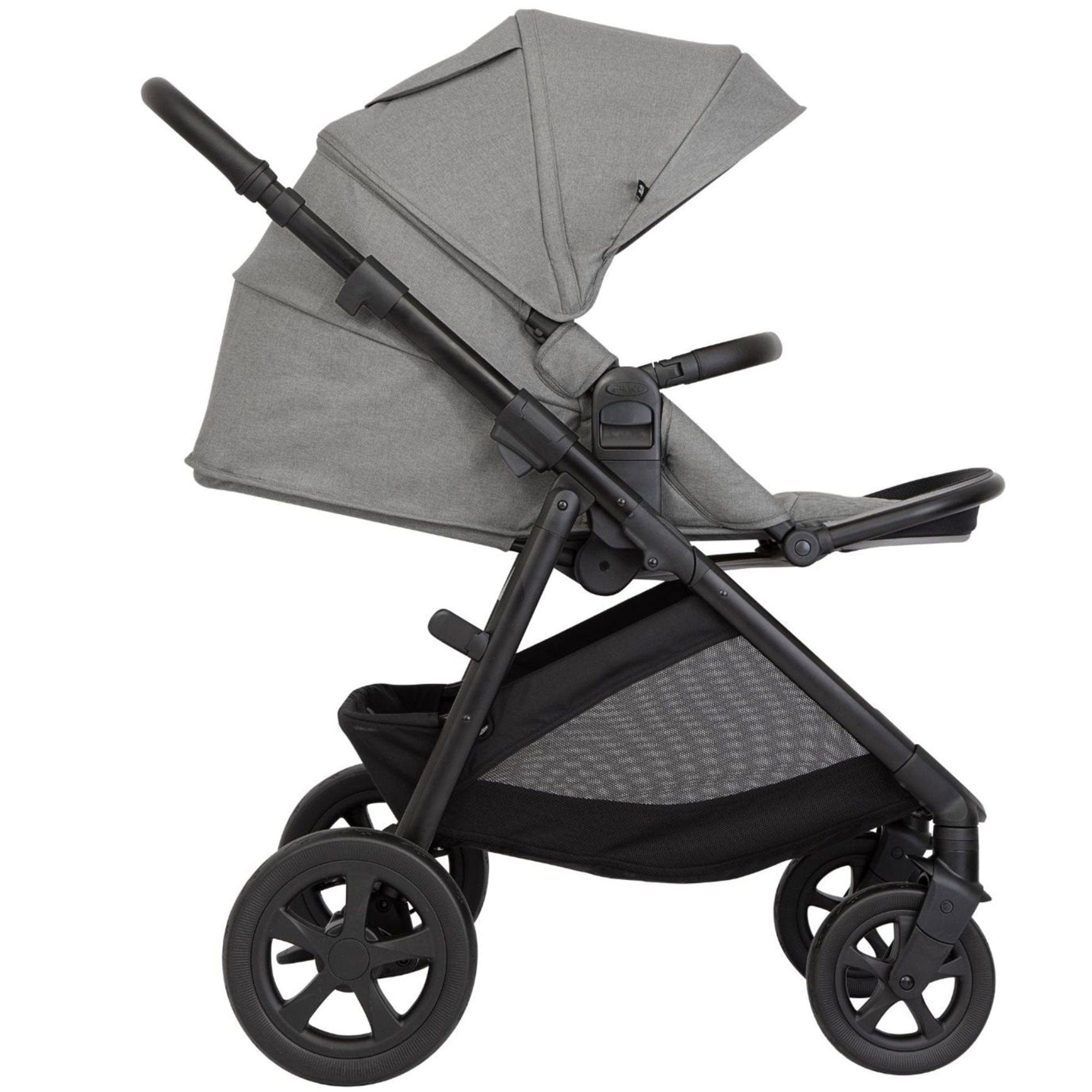 Graco Near2Me DLX Trio (Pushchair, Carrycot and Snuglite) in Ash Travel Systems GT1910AAASH000 5060624773808