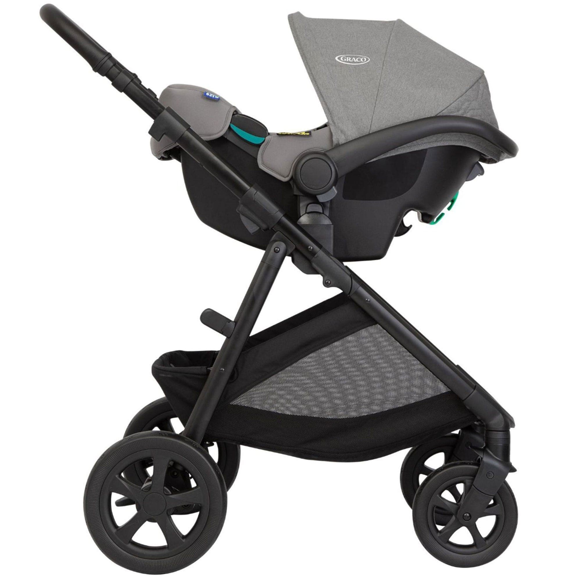 Graco Near2Me DLX Trio (Pushchair, Carrycot and Snuglite) in Ash Travel Systems GT1910AAASH000 5060624773808