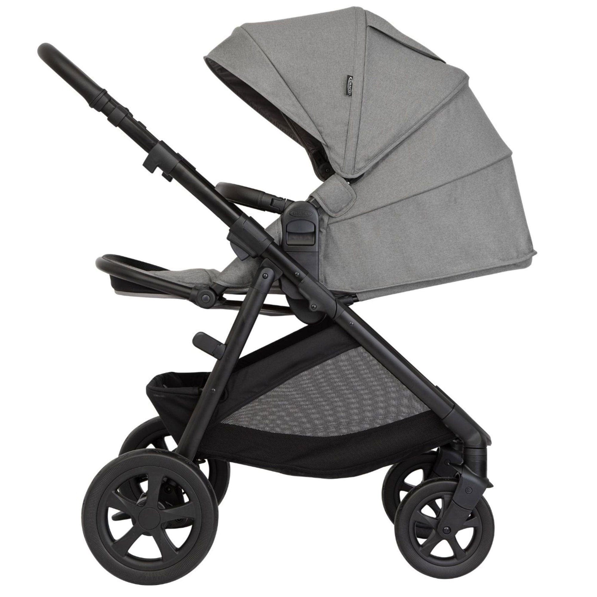 Graco Near2Me DLX Trio (Pushchair, Carrycot and Snuglite) in Ash Travel Systems GT1910AAASH000 5060624773808