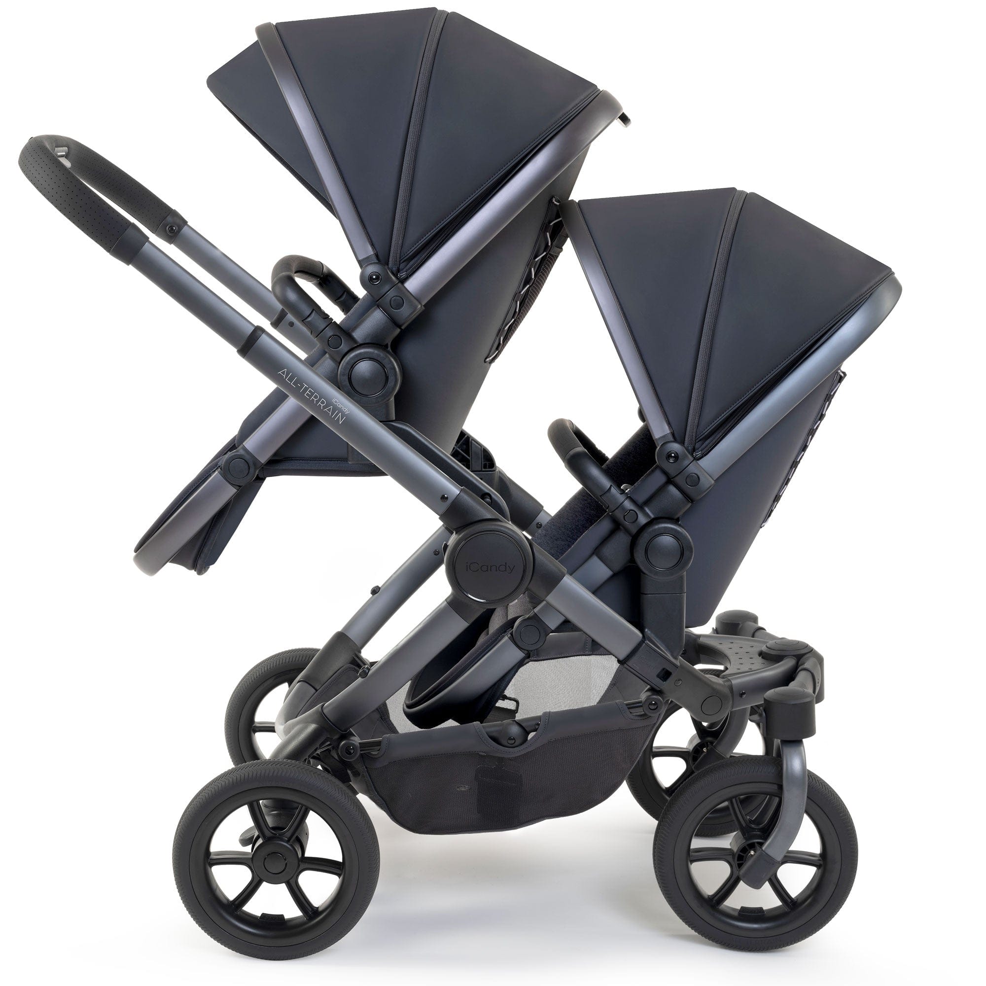 iCandy Peach 7 All Terrain Complete Double Bundle in Storm Baby Prams IC3080 5010334059204