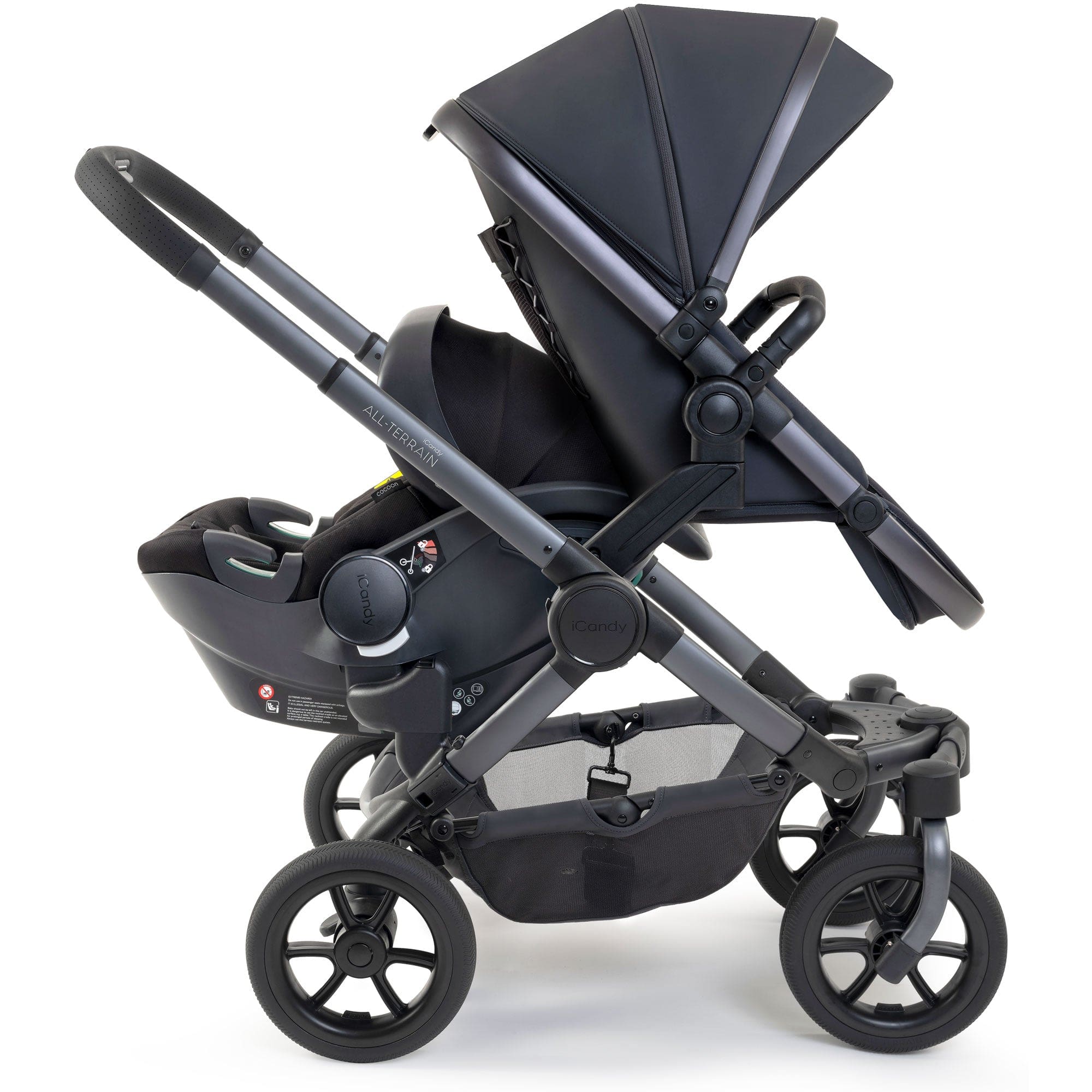 iCandy Peach 7 All Terrain Complete Double Bundle in Storm Baby Prams IC3080 5010334059204