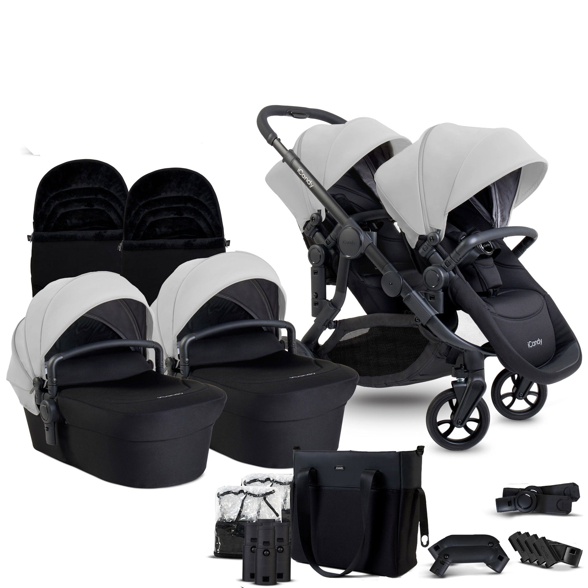 iCandy Orange 4 Twin Complete Set in Glacier Double & Twin Prams IC3145 5010334060613