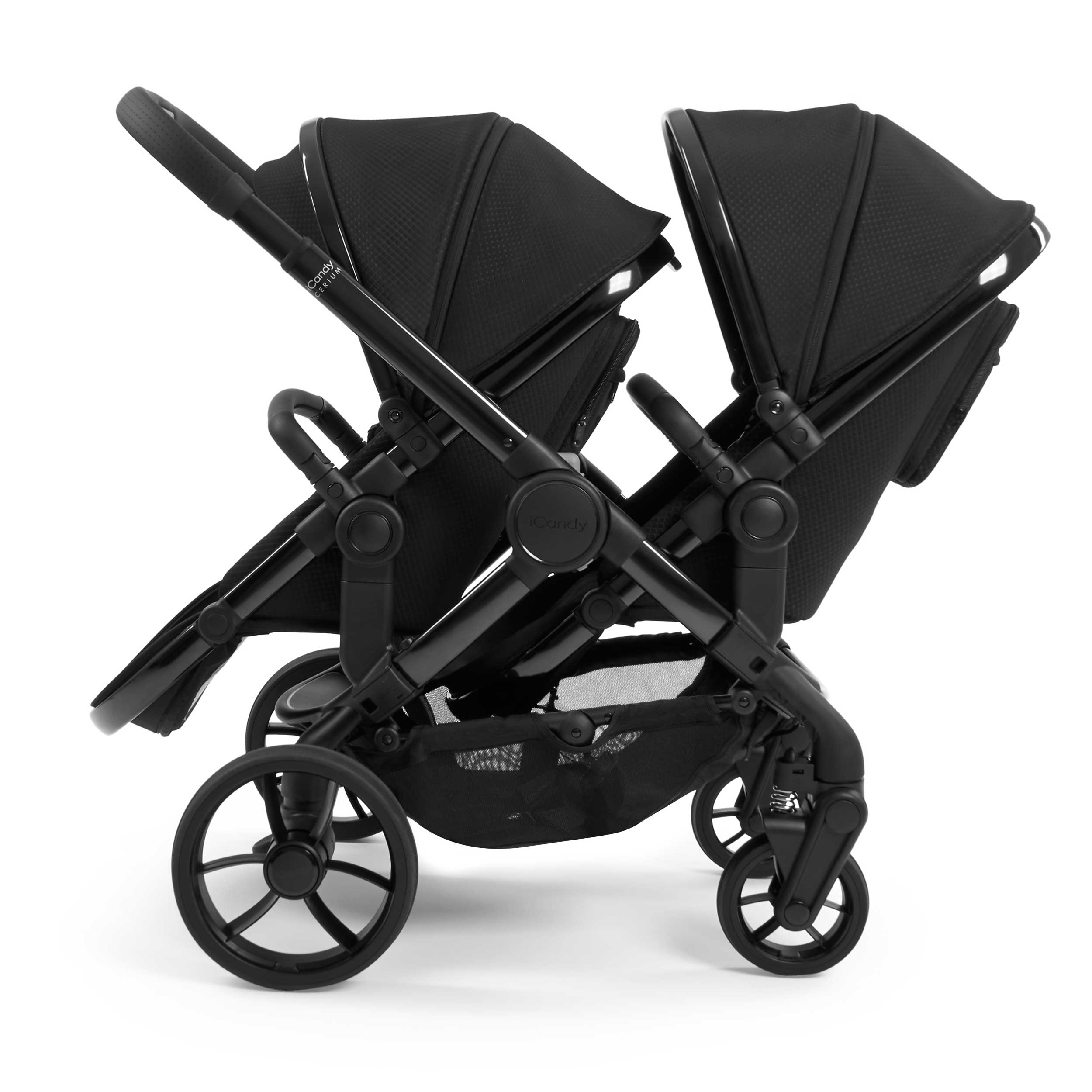 iCandy Peach 7 Cerium Twin Pushchair in Black Double & Twin Prams IC2572 5010334048031