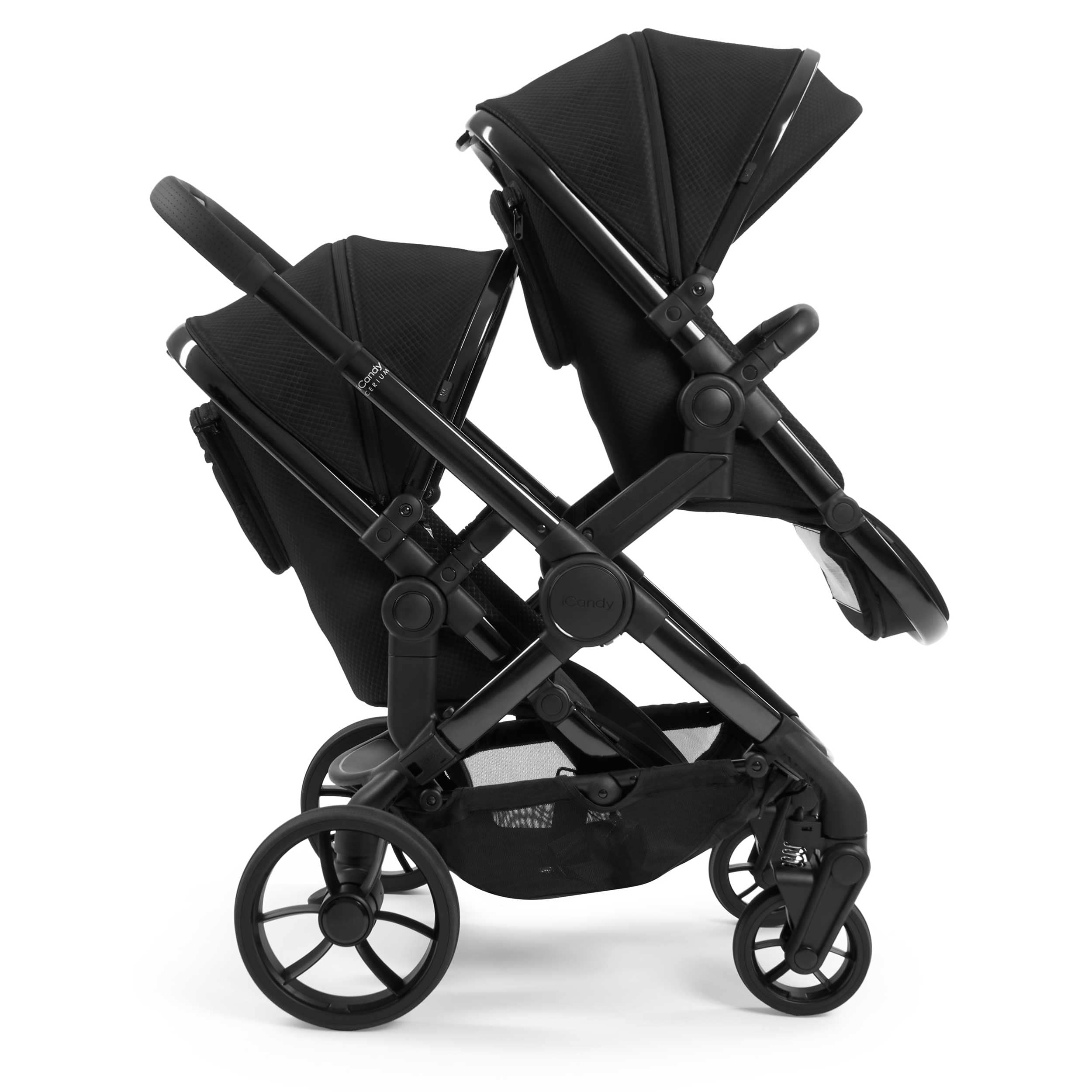 iCandy Peach 7 Cerium Twin Pushchair in Black Double & Twin Prams IC2572 5010334048031