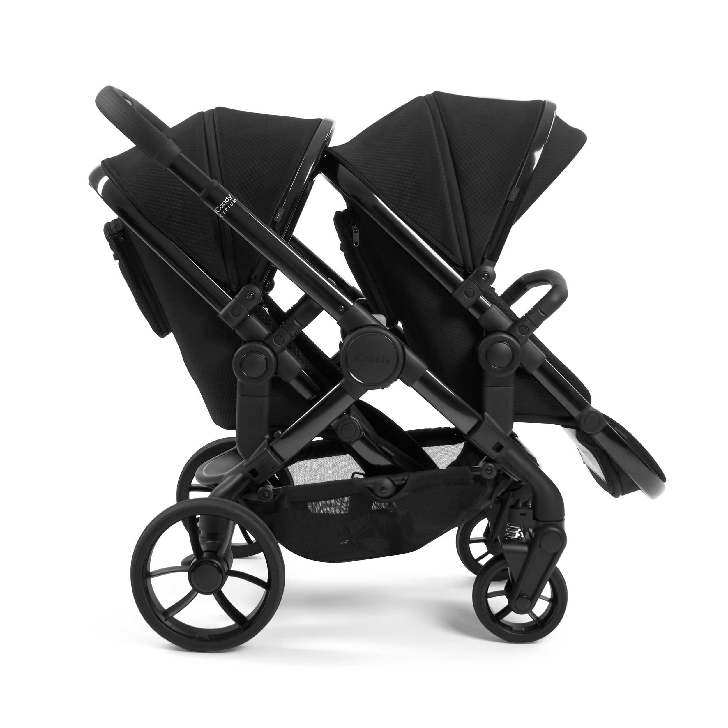 iCandy Peach 7 Cerium Twin Pushchair in Black Double & Twin Prams IC2572 5010334048031