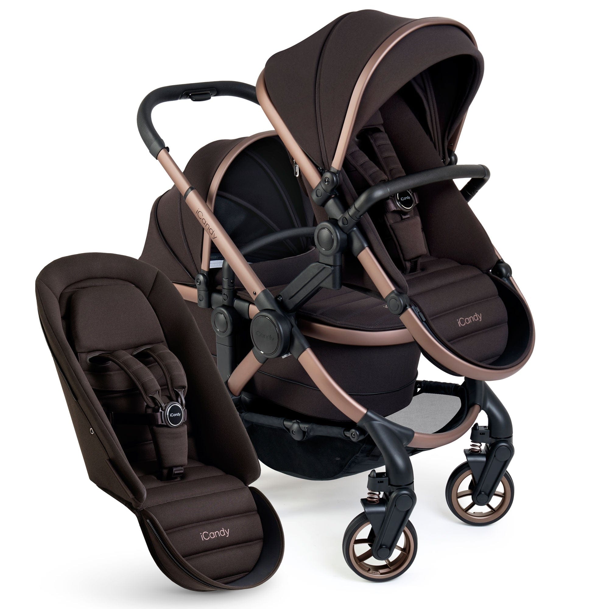 iCandy Peach 7 Double Combo Set in Pecan Double & Twin Prams IC3127 5010334059679