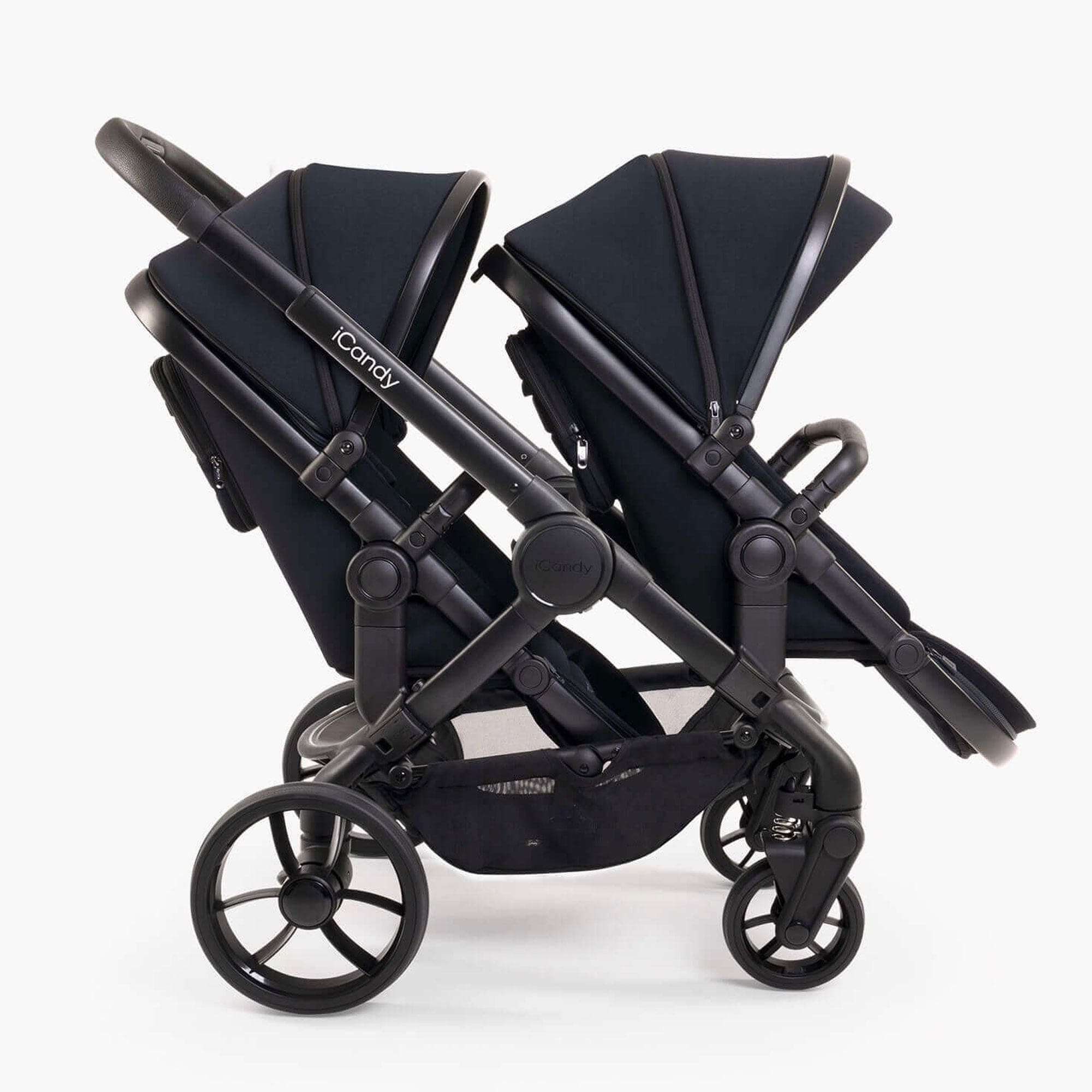 iCandy Peach 7 Twin Combo Set in Black Double & Twin Prams IC2560 5010334047270