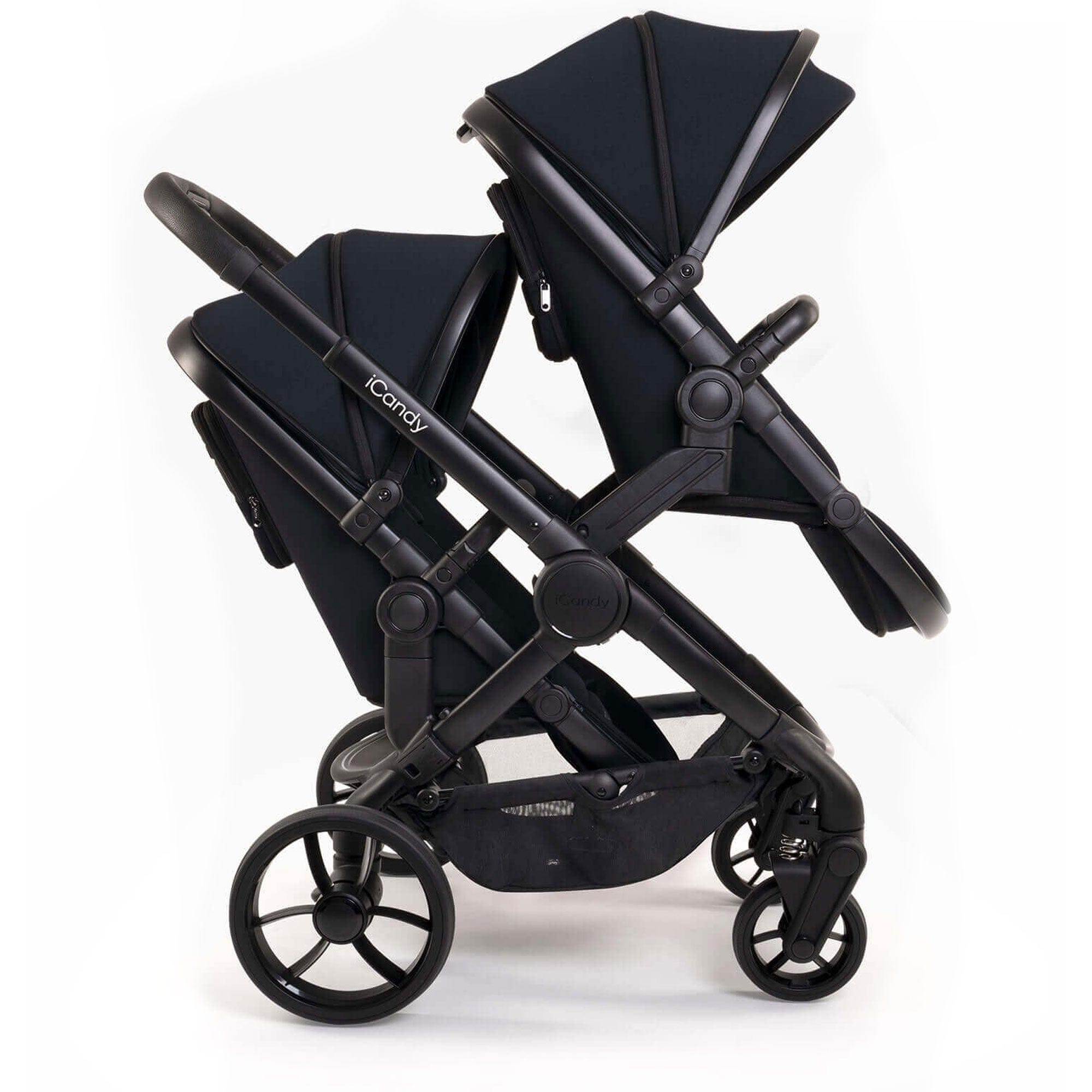 iCandy Peach 7 Twin Combo Set in Black Double & Twin Prams IC2560 5010334047270