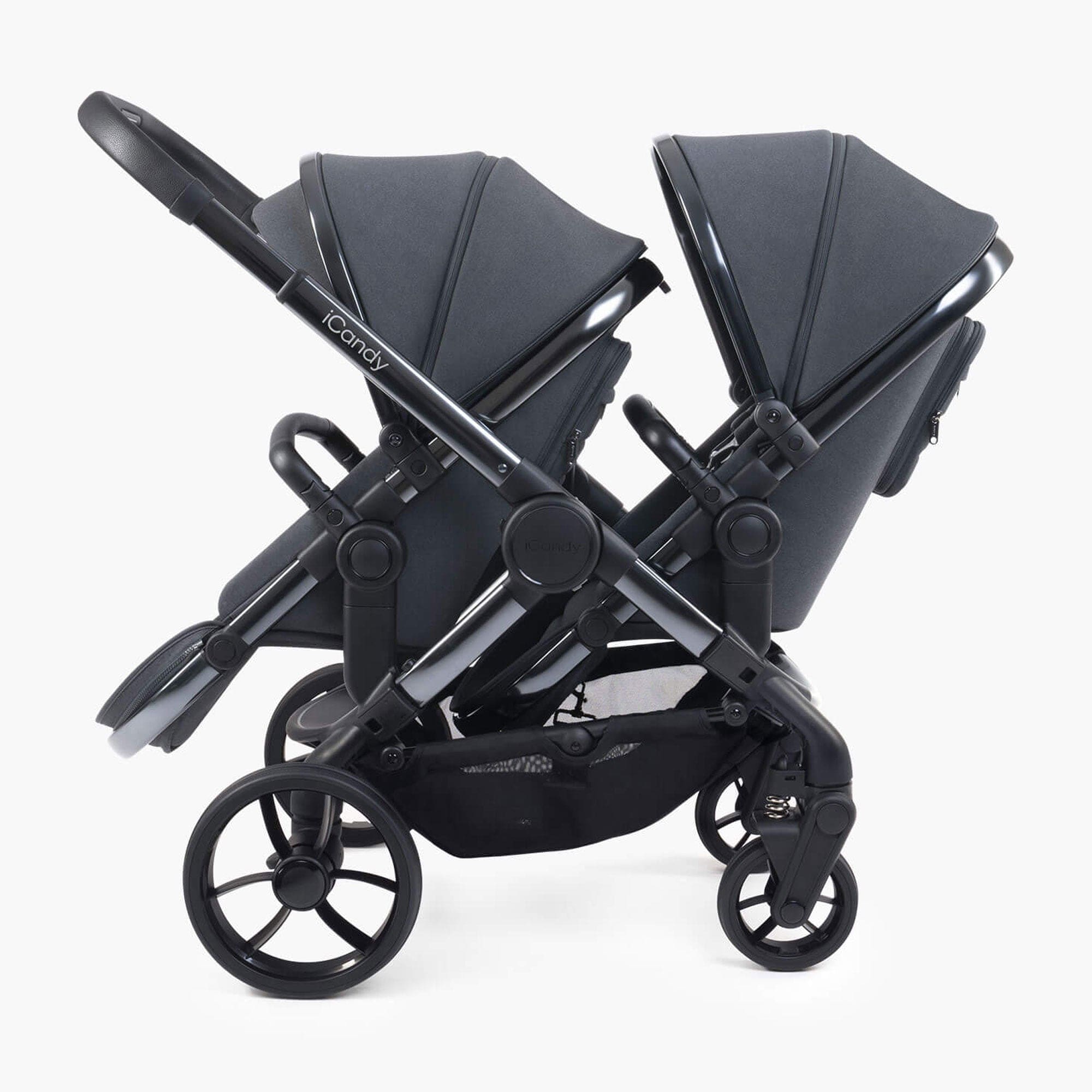 iCandy Peach 7 Twin Combo Set in Dark Grey Double & Twin Prams IC2559 5010334047263