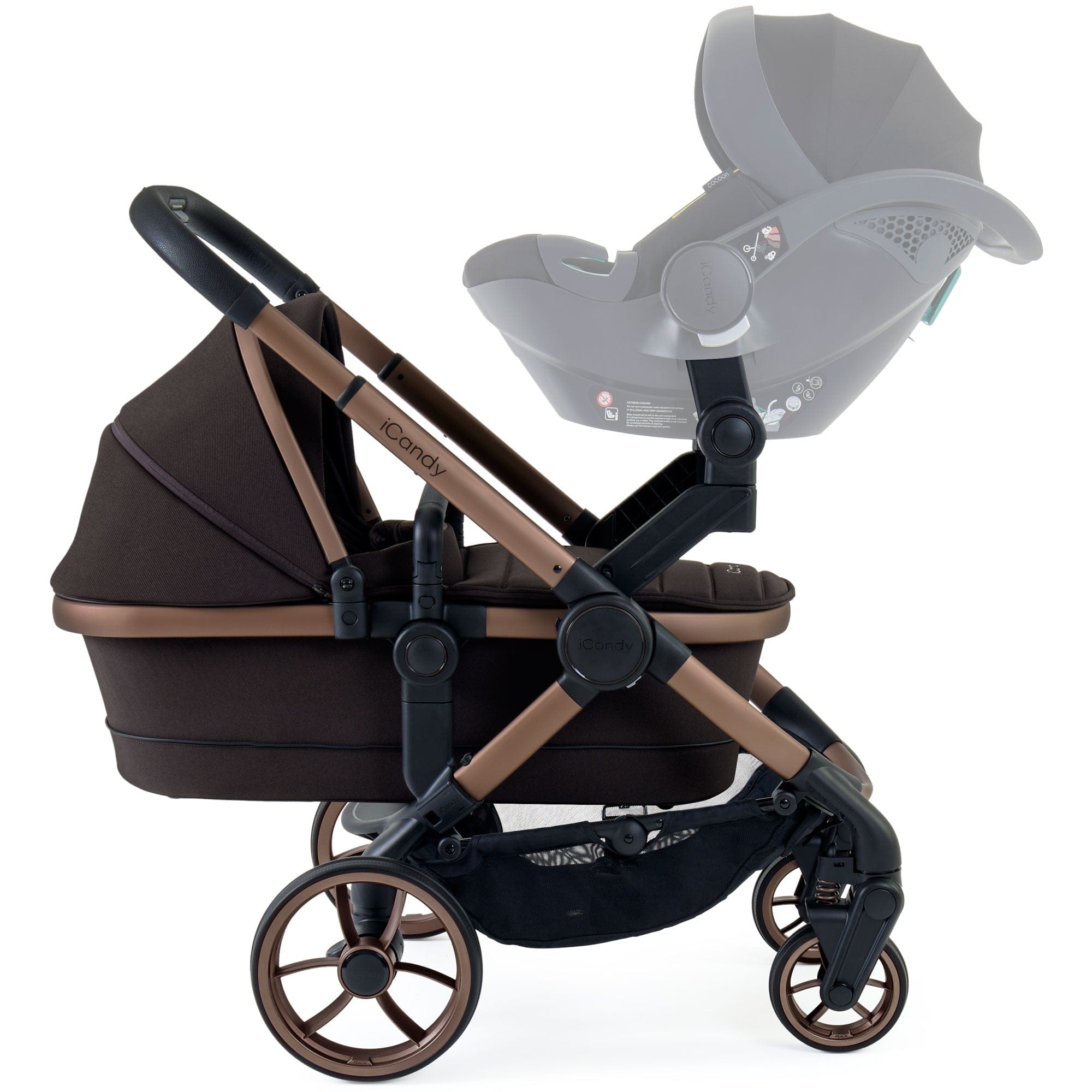 iCandy Peach 7 Twin Combo Set in Pecan Double & Twin Prams IC3128 5010334059686