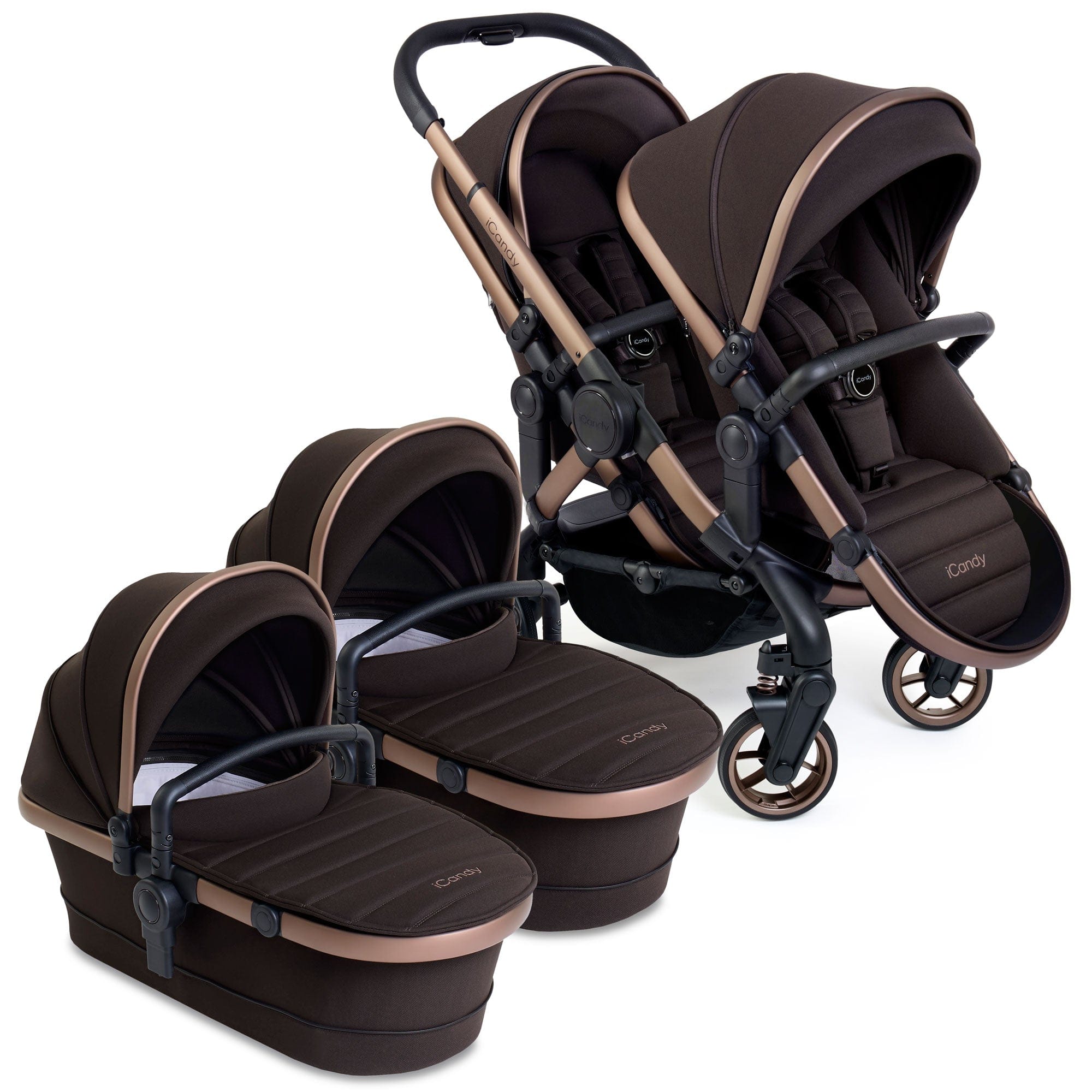 iCandy Peach 7 Twin Combo Set in Pecan Double & Twin Prams IC3128 5010334059686