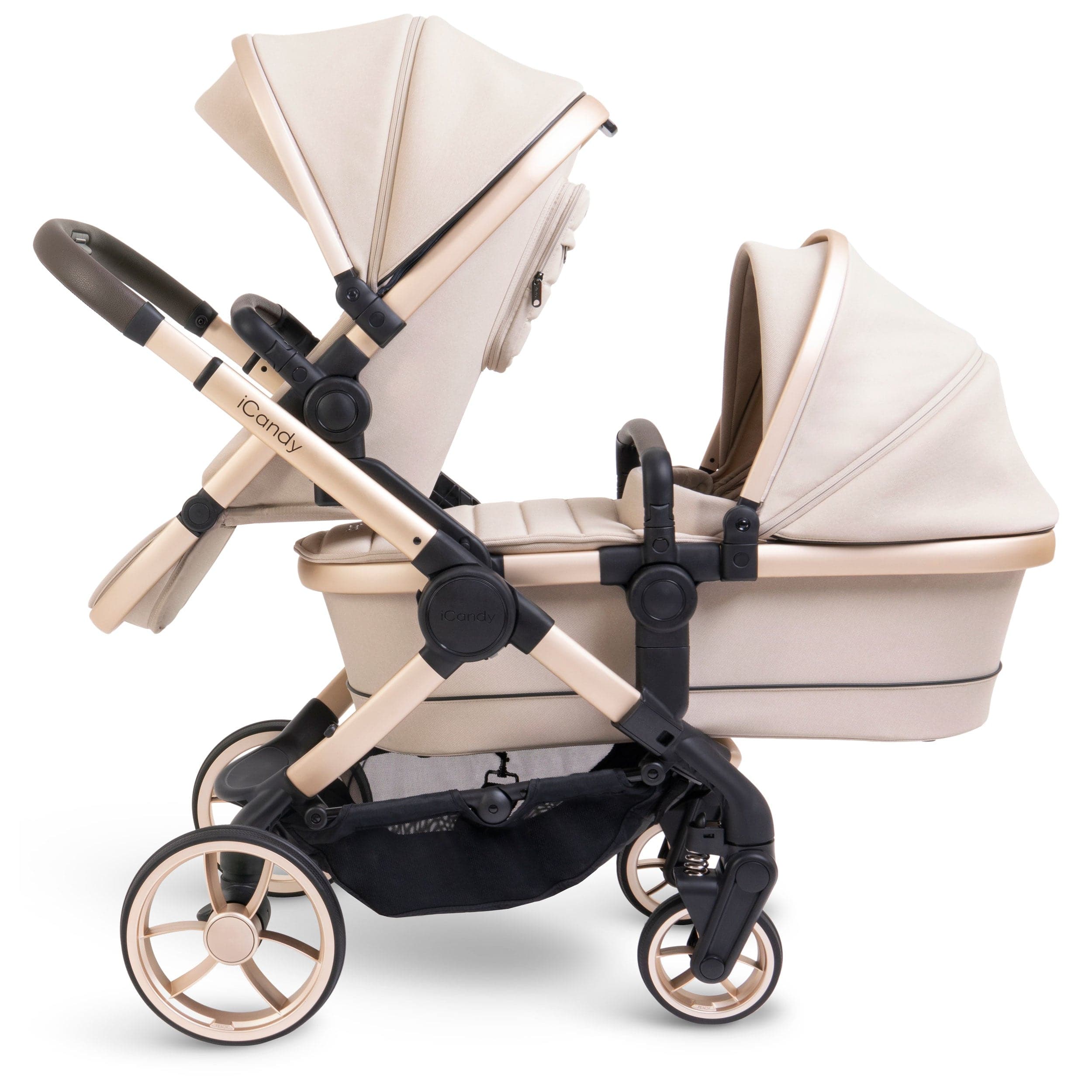 Icandy twin pram side by side on sale