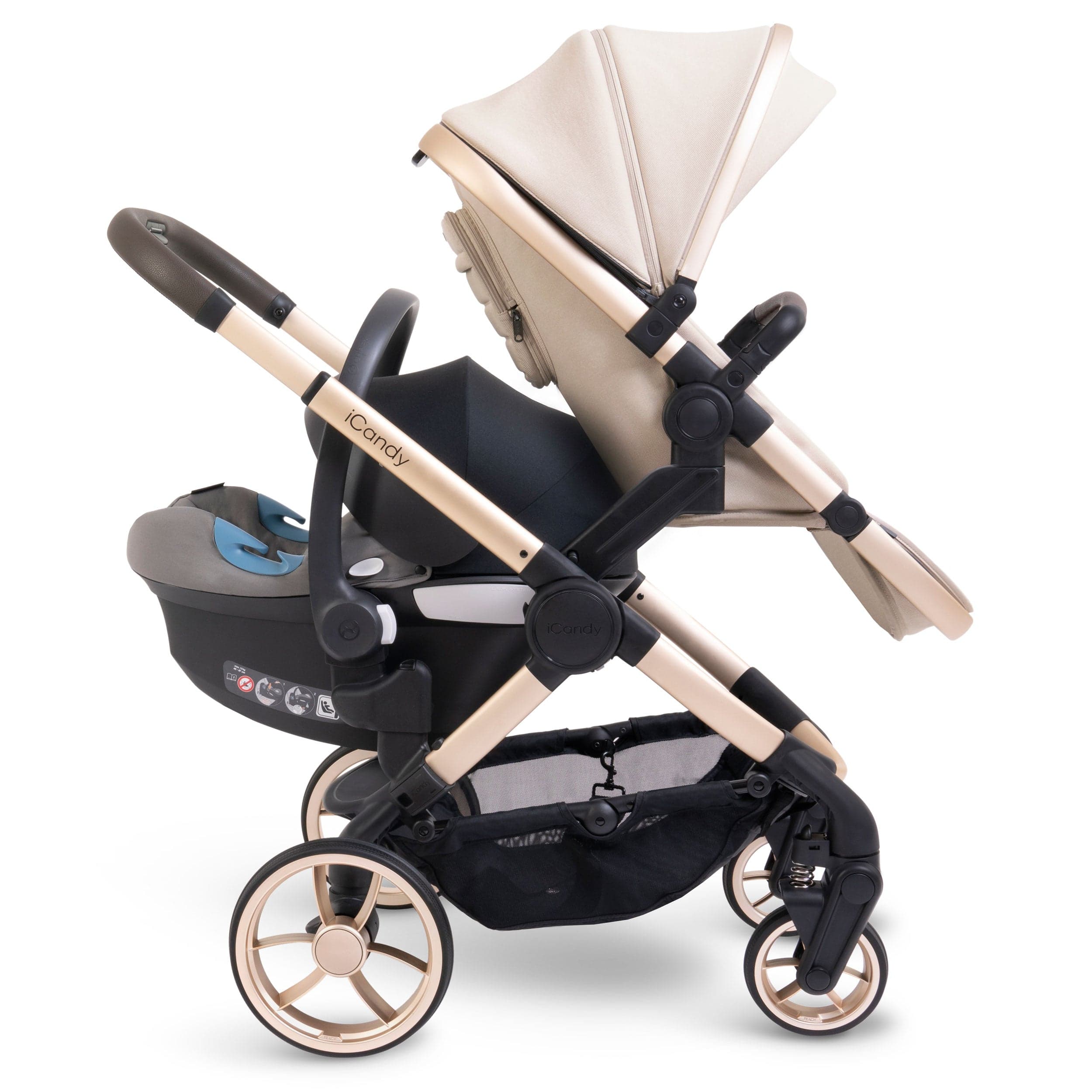 iCandy Peach 7 Double Complete Bundle in Biscotti Pram Bundles IC3033 5010334058559