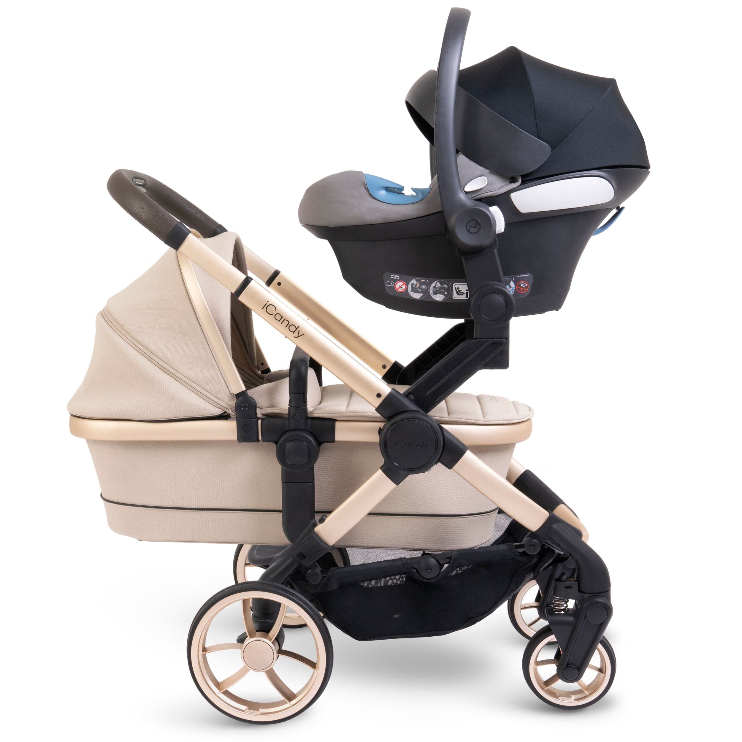 iCandy Peach 7 Double Complete Bundle in Biscotti Pram Bundles IC3033 5010334058559