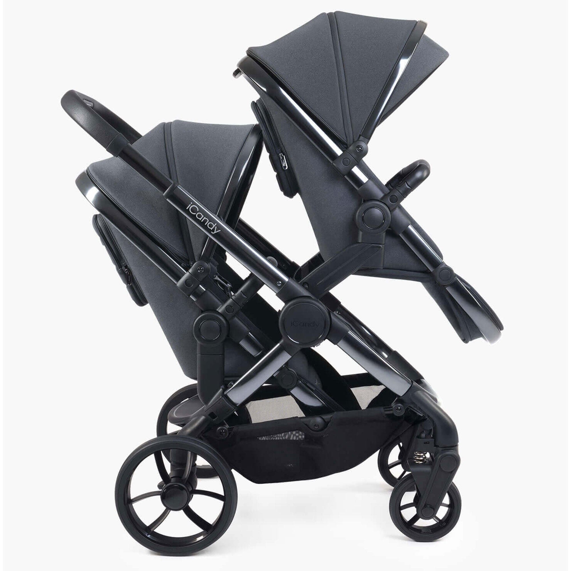 iCandy Peach 7 Double Complete Bundle in Dark Grey Pram Bundles IC3030 5010334058528