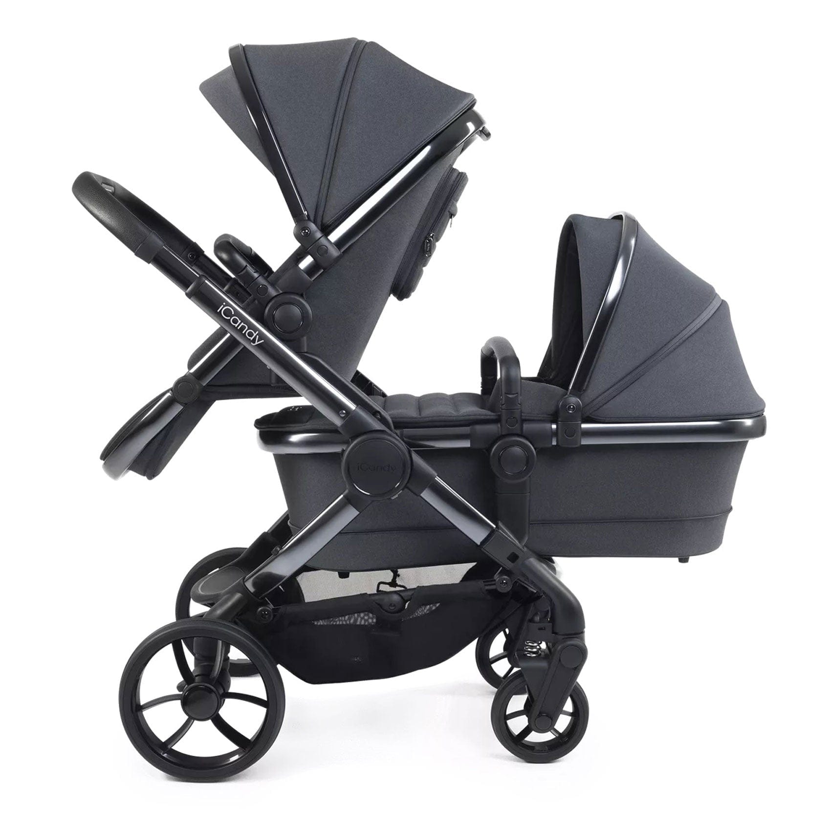 iCandy Peach 7 Double Complete Bundle in Dark Grey Pram Bundles IC3030 5010334058528