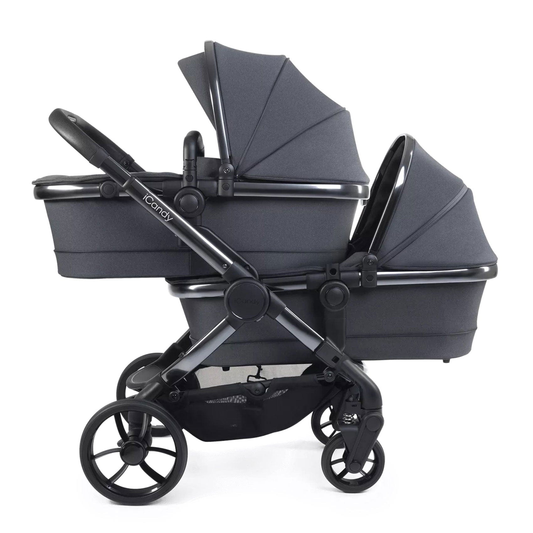 iCandy Peach 7 Twin Complete Bundle in Dark Grey Pram Bundles IC3040 5010334058610