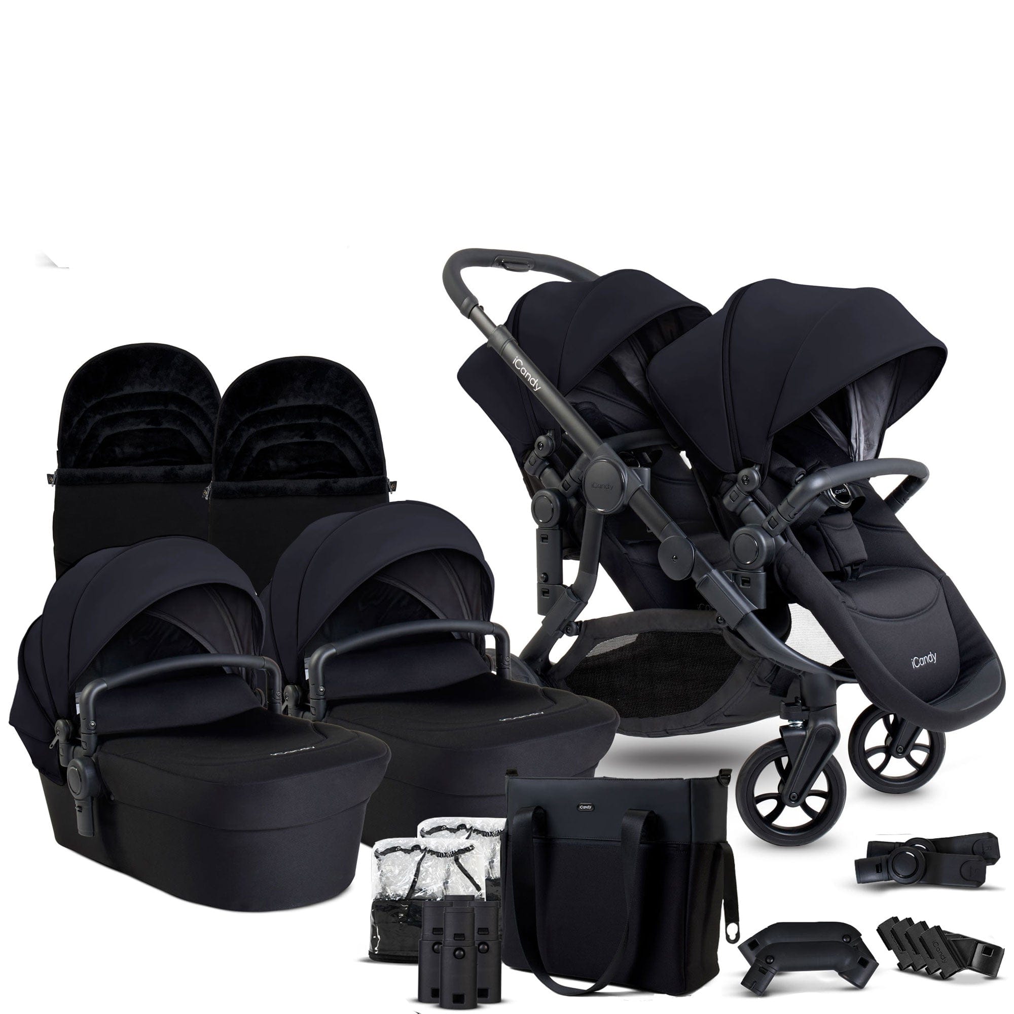 iCandy Orange 4 Twin Complete Set in Black Edition Pushchairs & Buggies IC3055 5010334058757