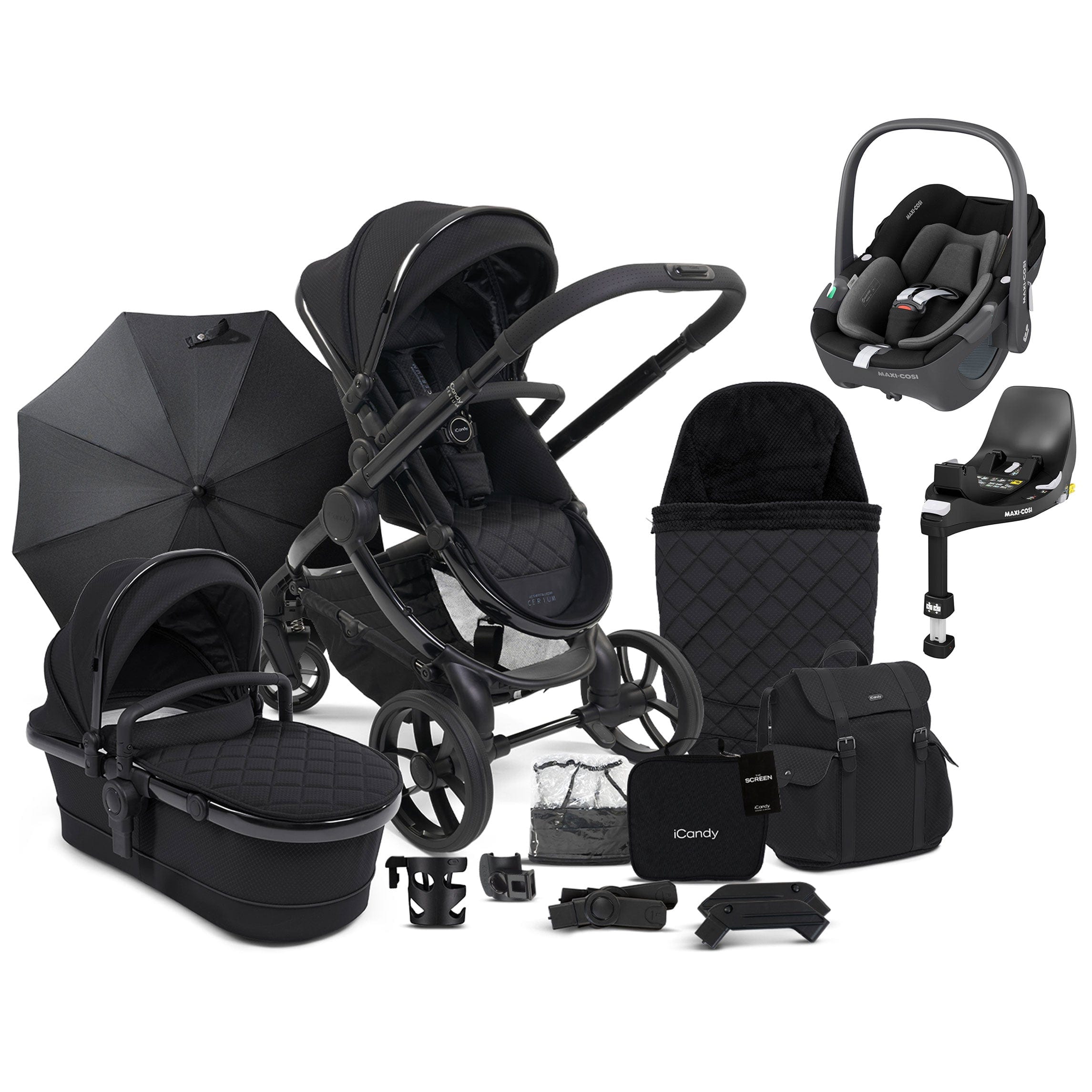 iCandy Peach 7 Cerium Complete Maxi Cosi Bundle in Black