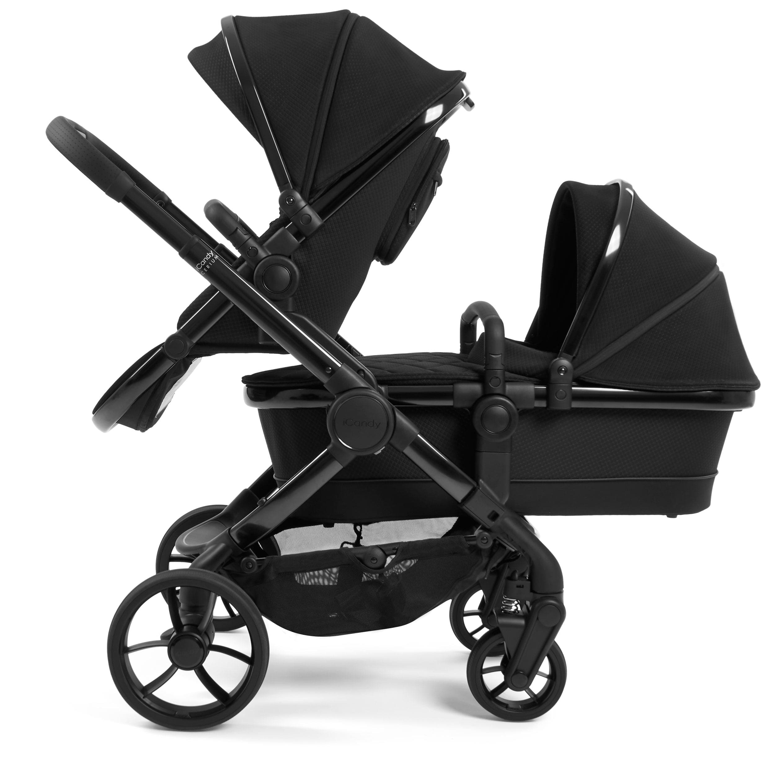 iCandy Peach 7 Cerium Double Pushchair in Black Pushchairs & Buggies IC2571 5010334048024