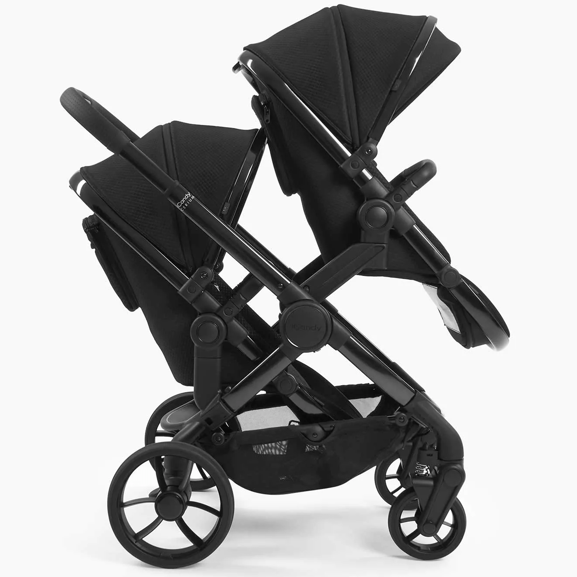 iCandy Peach 7 Cerium Double Pushchair in Black Pushchairs & Buggies IC2571 5010334048024