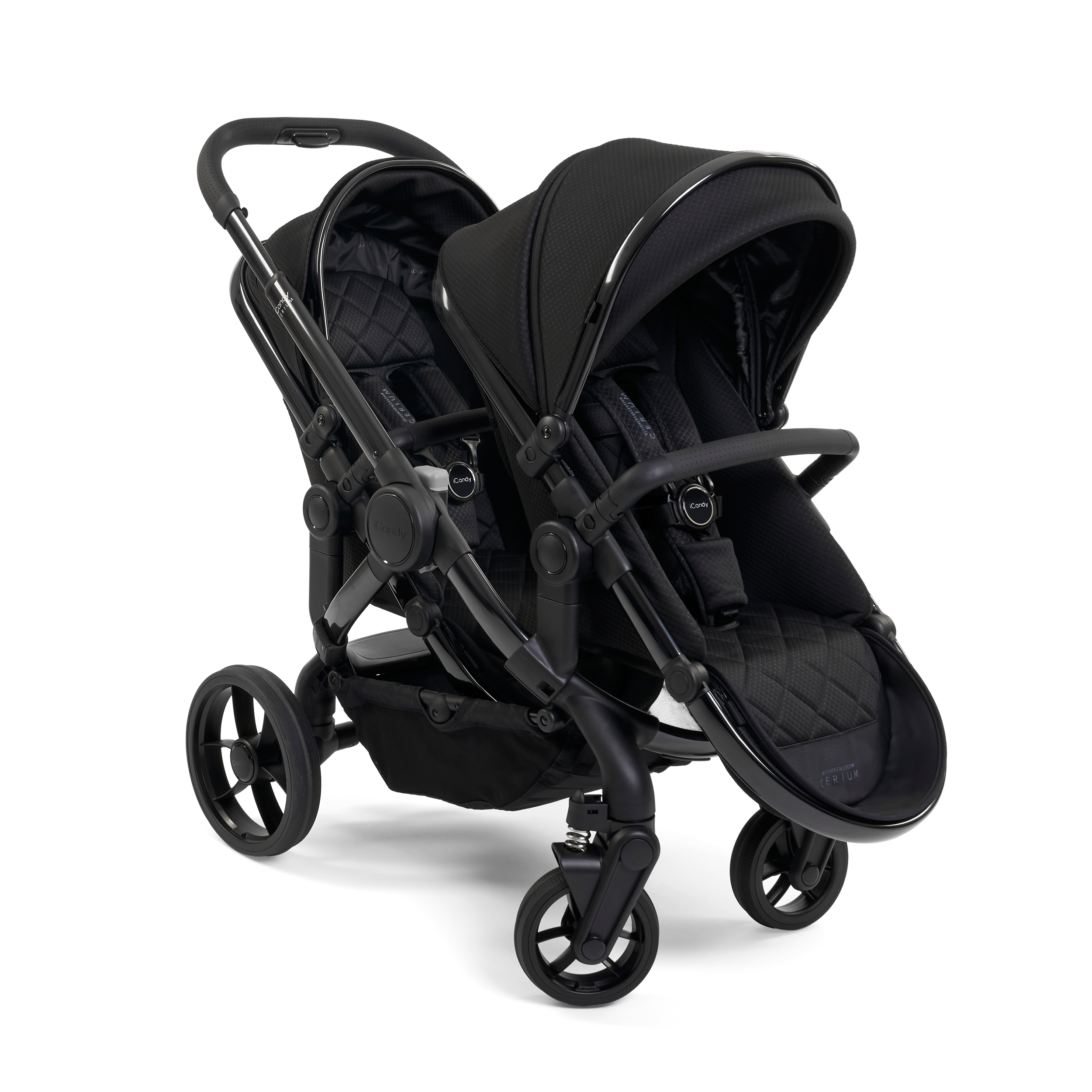 iCandy Peach 7 Cerium Twin Pushchair in Black Pushchairs & Buggies IC2572 5010334048031