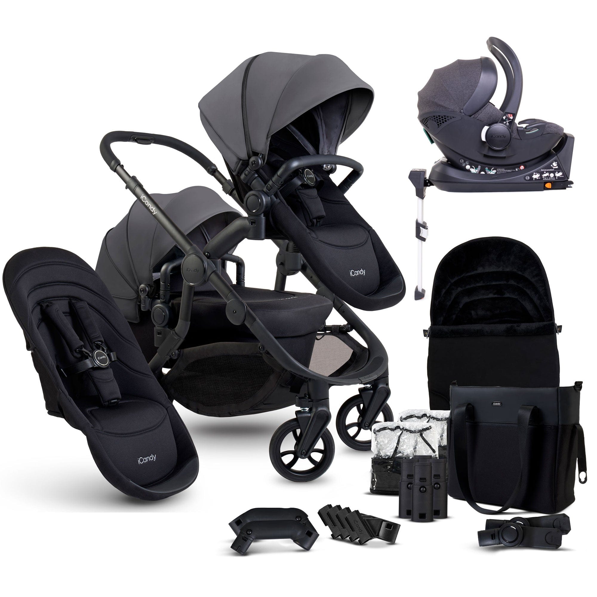 iCandy Orange 4 Double Cocoon Travel System in Fossil Travel Systems 17004-COC-FOS 5010334058733