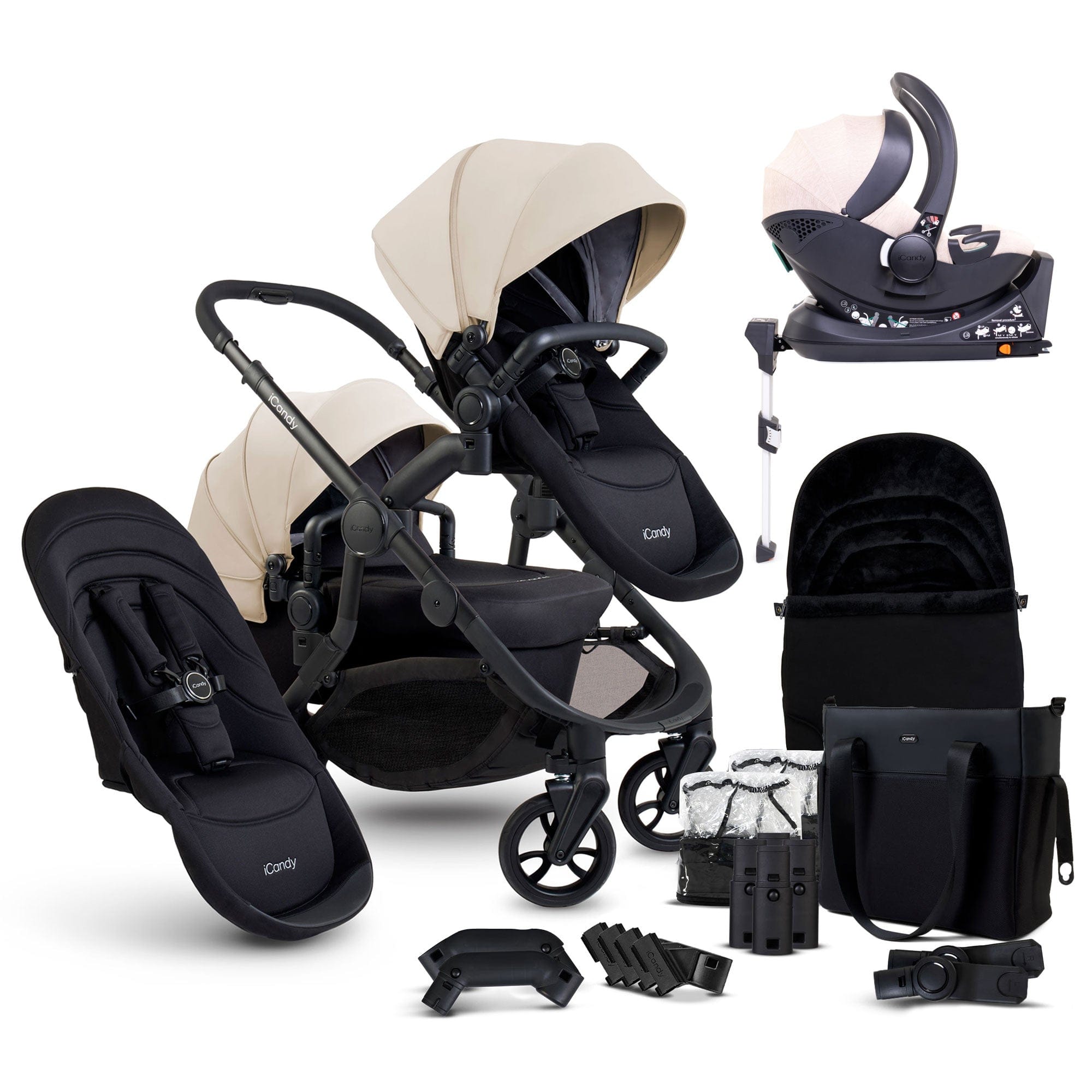 iCandy Orange 4 Double Cocoon Travel System in Latte Travel Systems 17005-COC-LAT 5010334058740