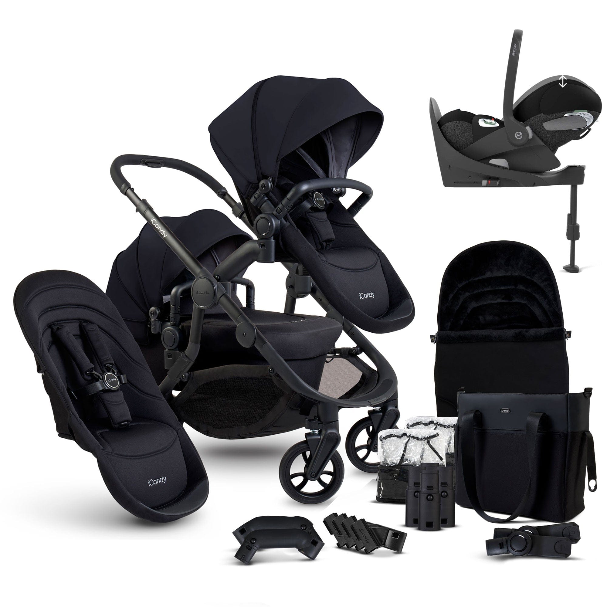 iCandy Orange 4 Double Cybex Travel System in Black Edition Travel Systems 16994-CYB-BLA 5010334058702