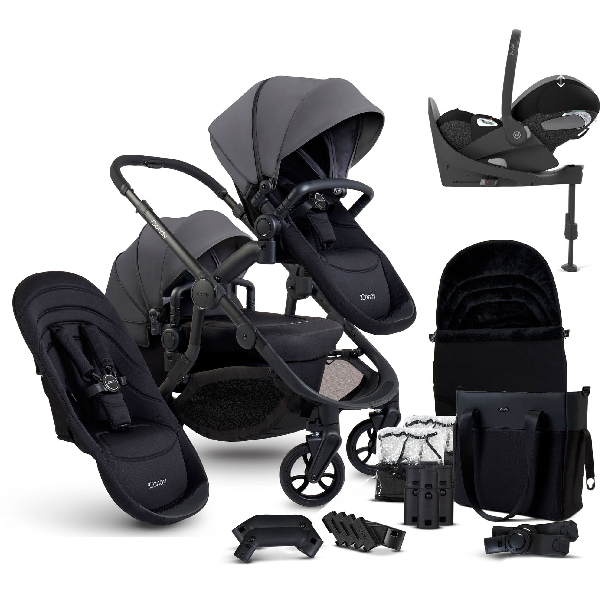 iCandy Orange 4 Double Cybex Travel System in Fossil Travel Systems 16997-CYB-FOS 5010334058733