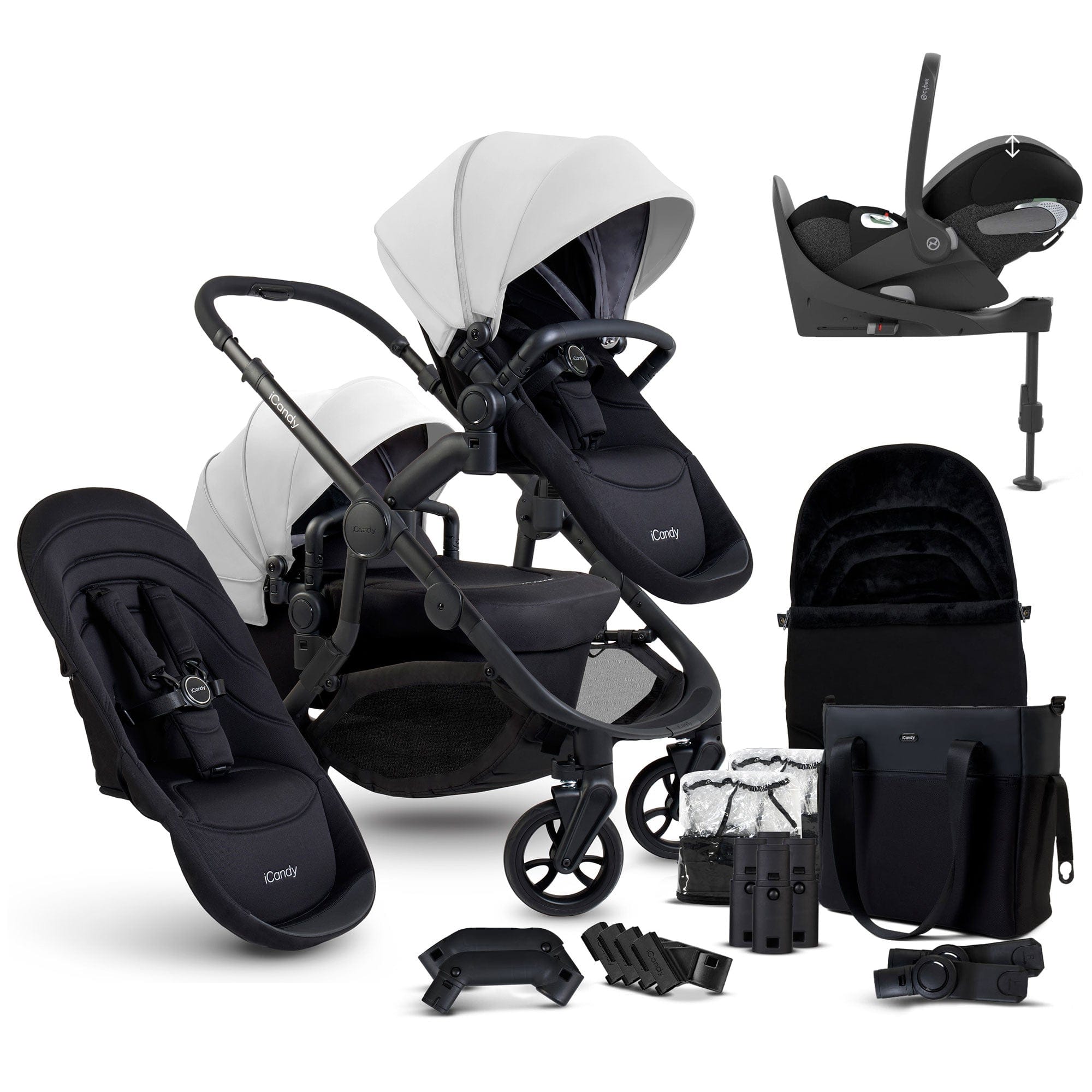 iCandy Orange 4 Double Cybex Travel System in Glacier Travel Systems 18209-CYB-GLA 5010334060606