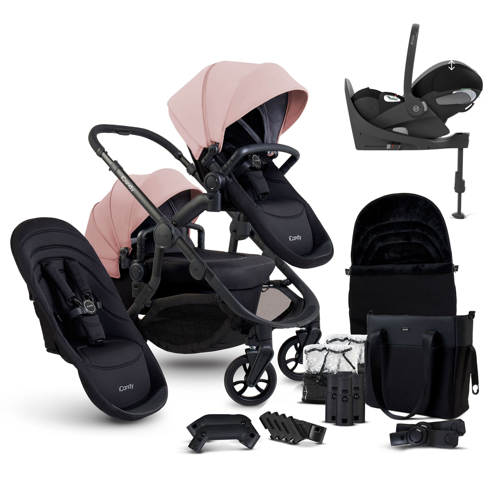 iCandy Orange 4 Double Cybex Travel System in Rose Travel Systems 16996-CYB-ROS 5010334058726