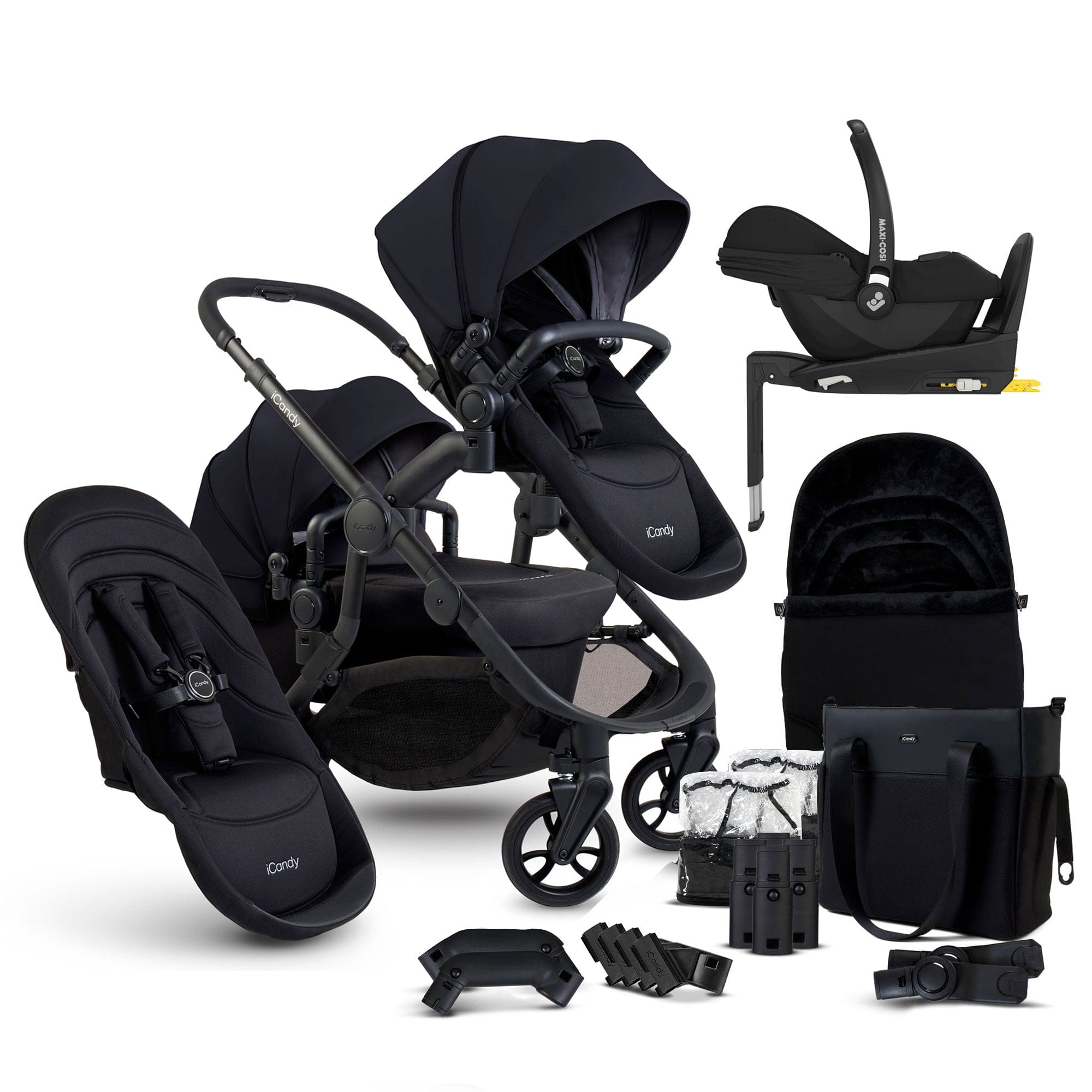 iCandy Orange 4 Double Maxi-Cosi Travel System in Black Edition Travel Systems 16979-MAX-CAB 5010334058702