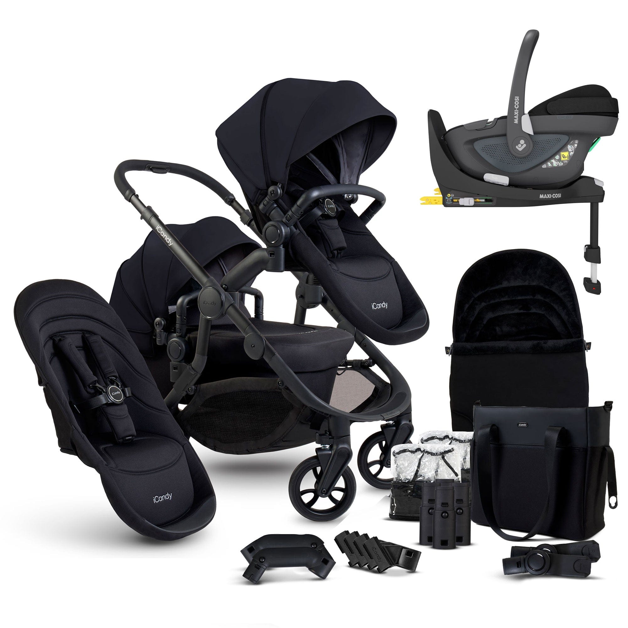 iCandy Orange 4 Double Maxi-Cosi Travel System in Black Edition Travel Systems 16984-MAX-PEB 5010334058702