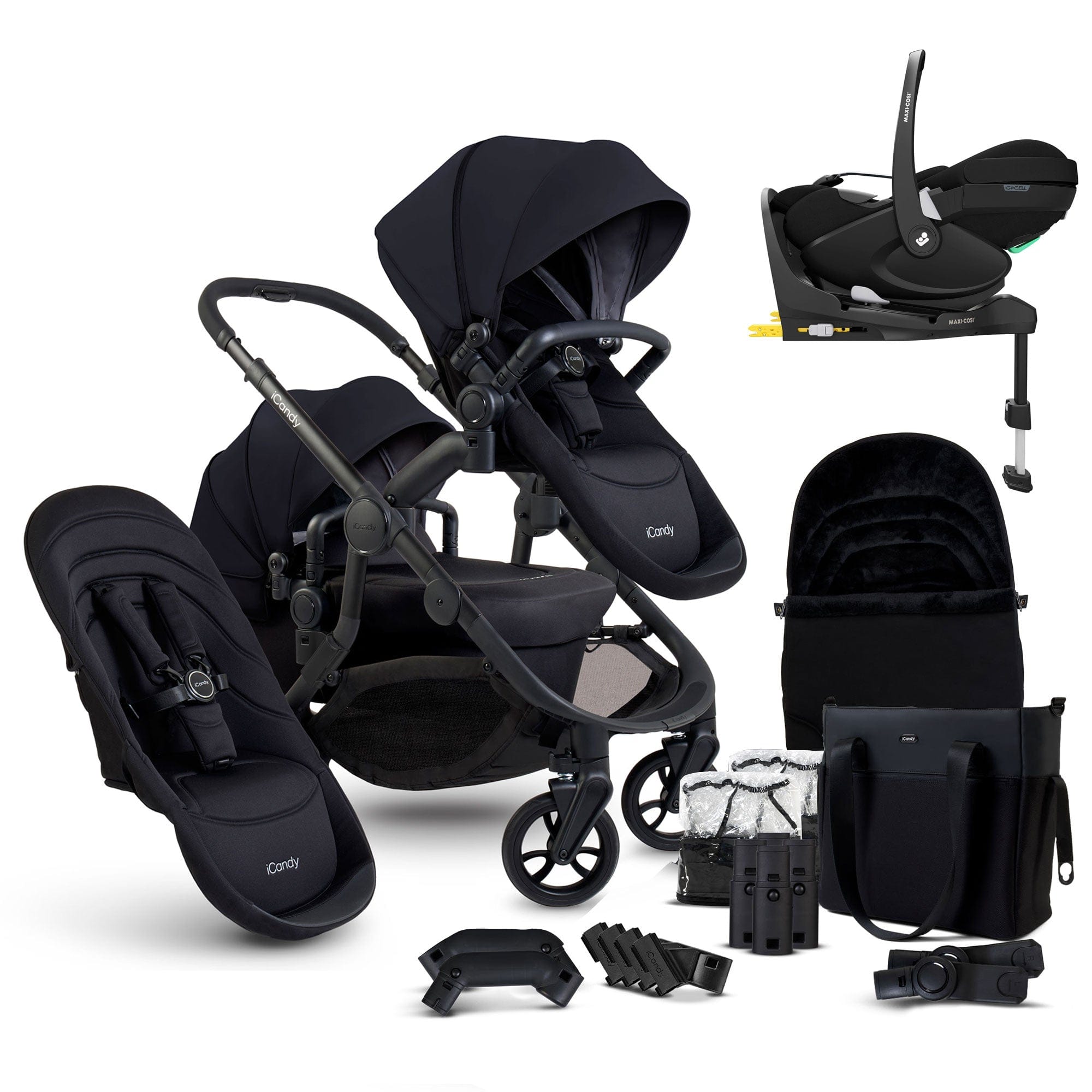 iCandy Orange 4 Double Maxi-Cosi Travel System in Black Edition Travel Systems 16985-MAX-PV2 5010334058702