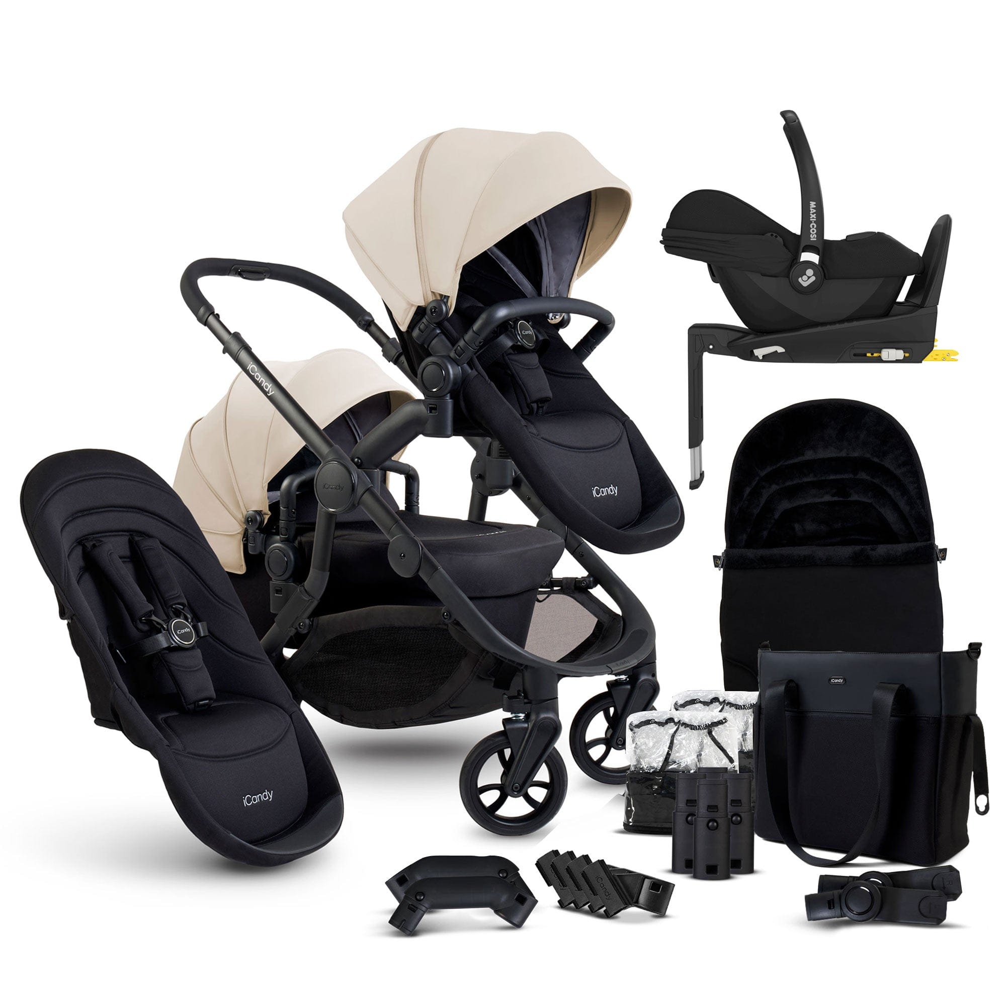 iCandy Orange 4 Double Maxi-Cosi Travel System in Latte Travel Systems 16983-MAX-CAB 5010334058740