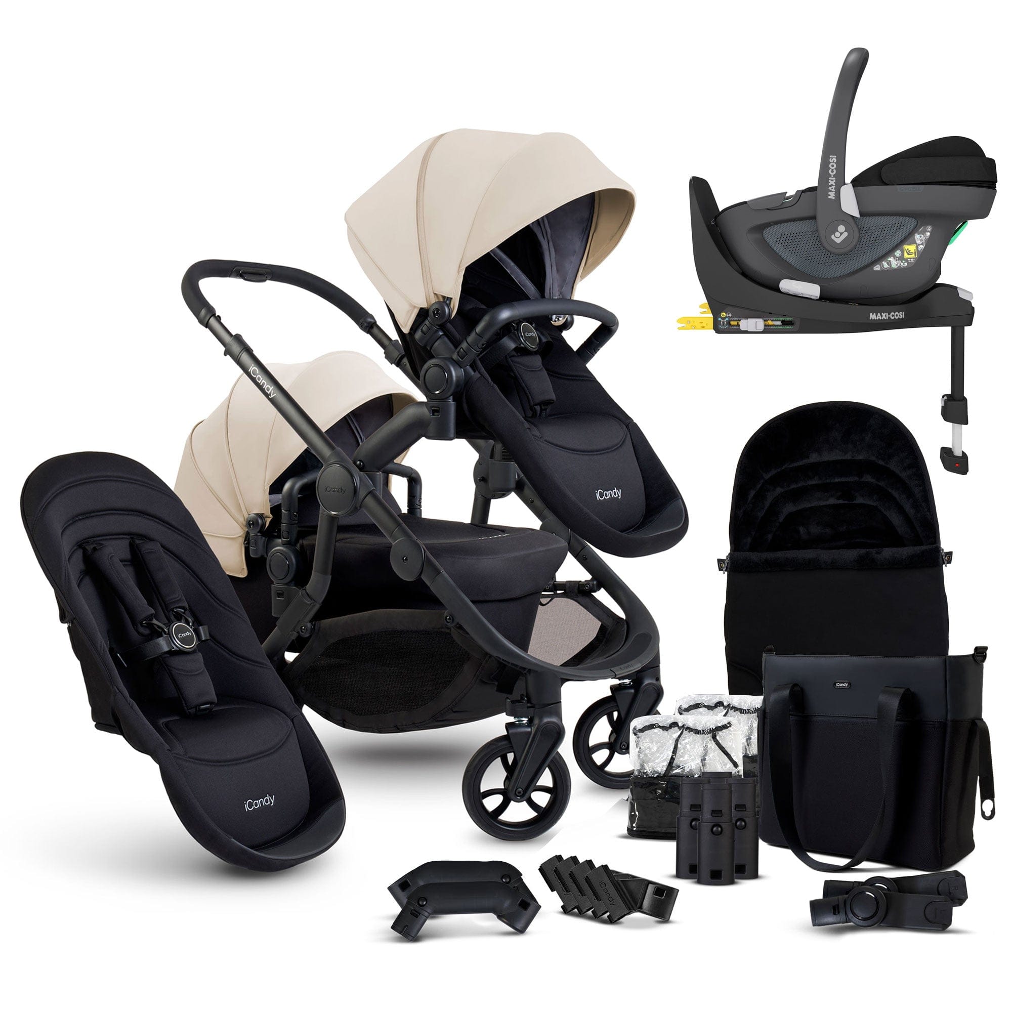 iCandy Orange 4 Double Maxi-Cosi Travel System in Latte Travel Systems 16988-MAX-PEB 5010334058740