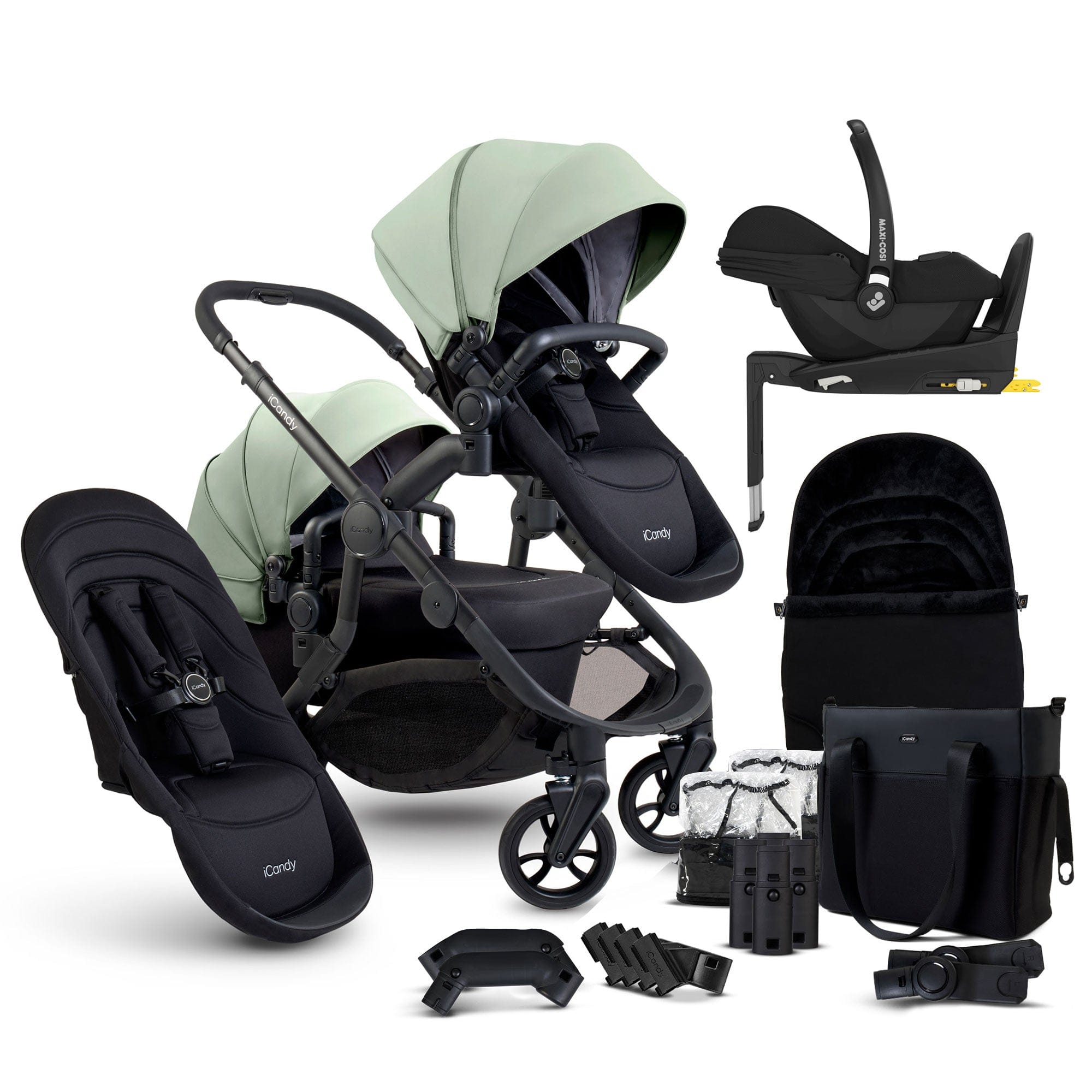 iCandy Orange 4 Double Maxi-Cosi Travel System in Pistachio Travel Systems 16980-MAX-CAB 5010334058719