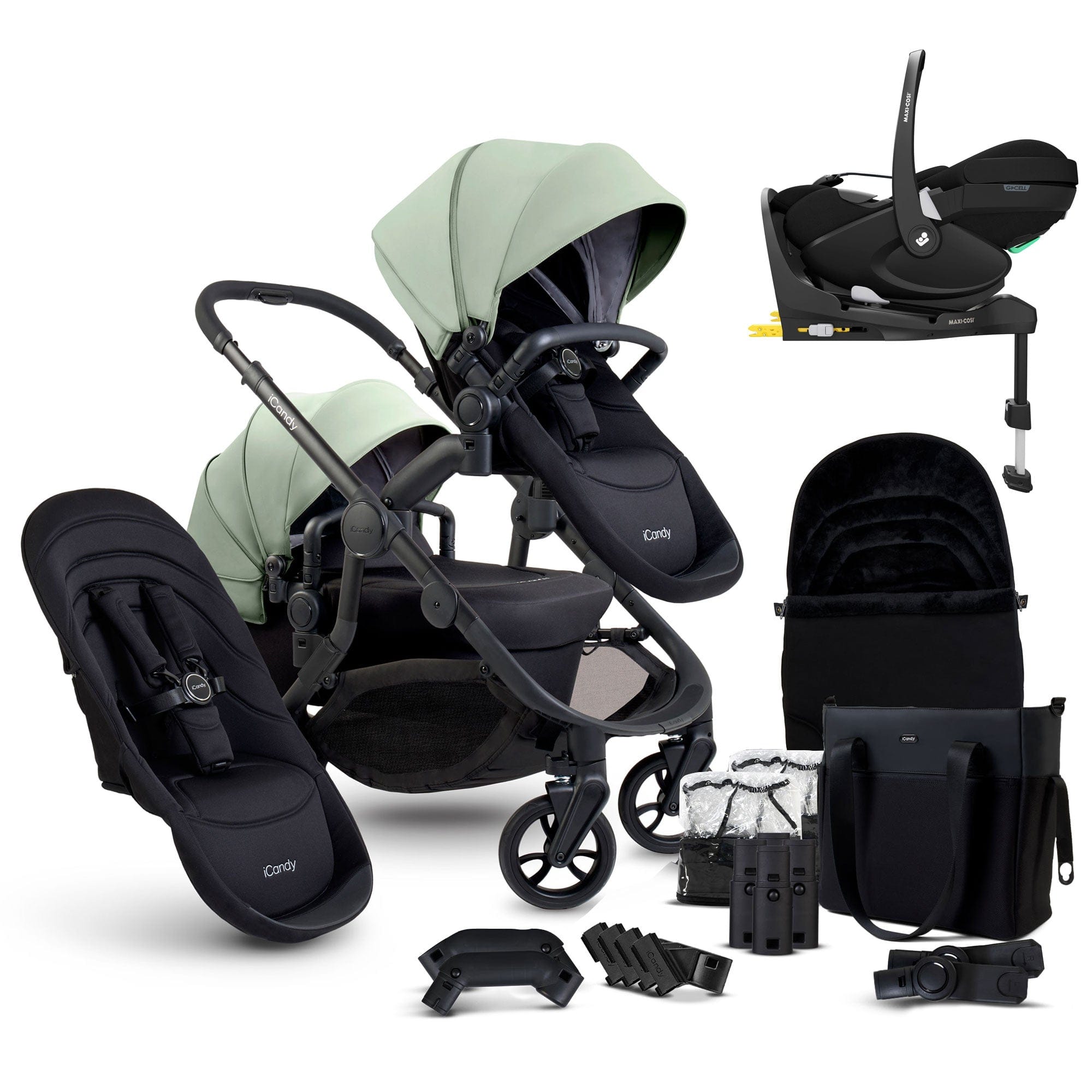 iCandy Orange 4 Double Maxi-Cosi Travel System in Pistachio Travel Systems 16990-MAX-PV2 5010334058719