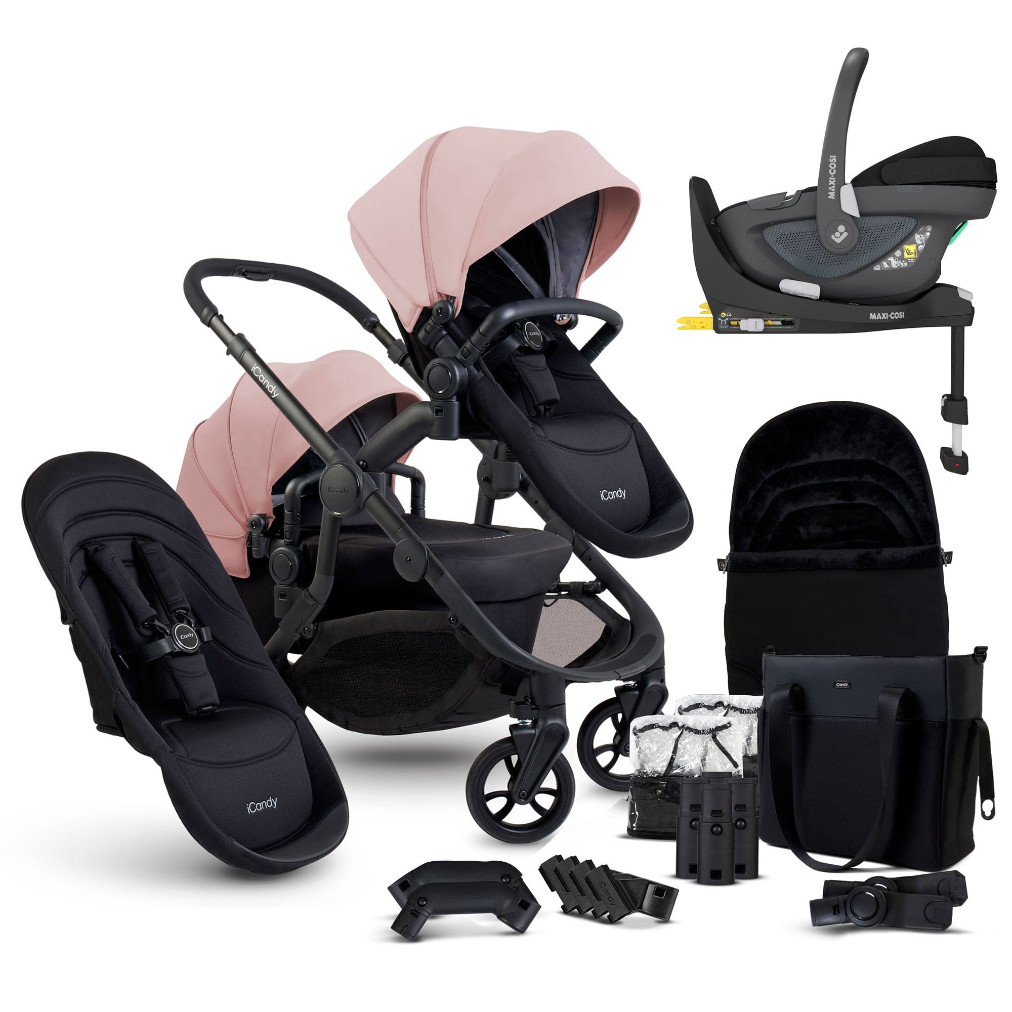 iCandy Orange 4 Double Maxi-Cosi Travel System in Rose Travel Systems 16986-MAX-PEB 5010334058726