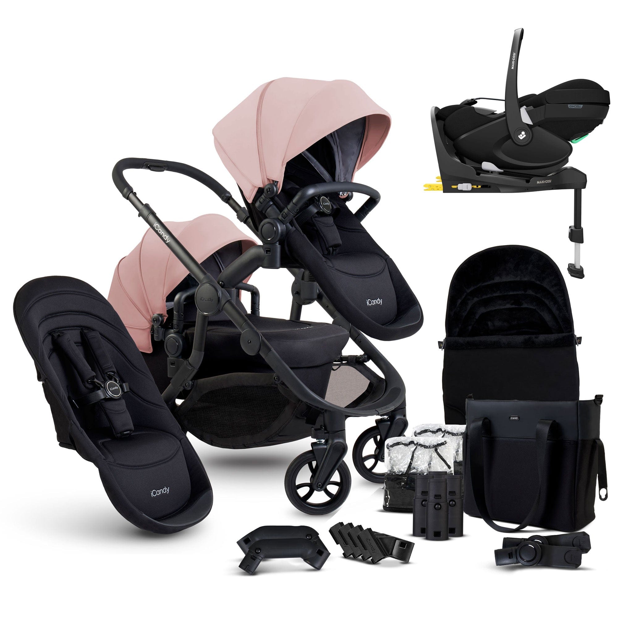 iCandy Orange 4 Double Maxi-Cosi Travel System in Rose Travel Systems 16991-MAX-PV2 5010334058726