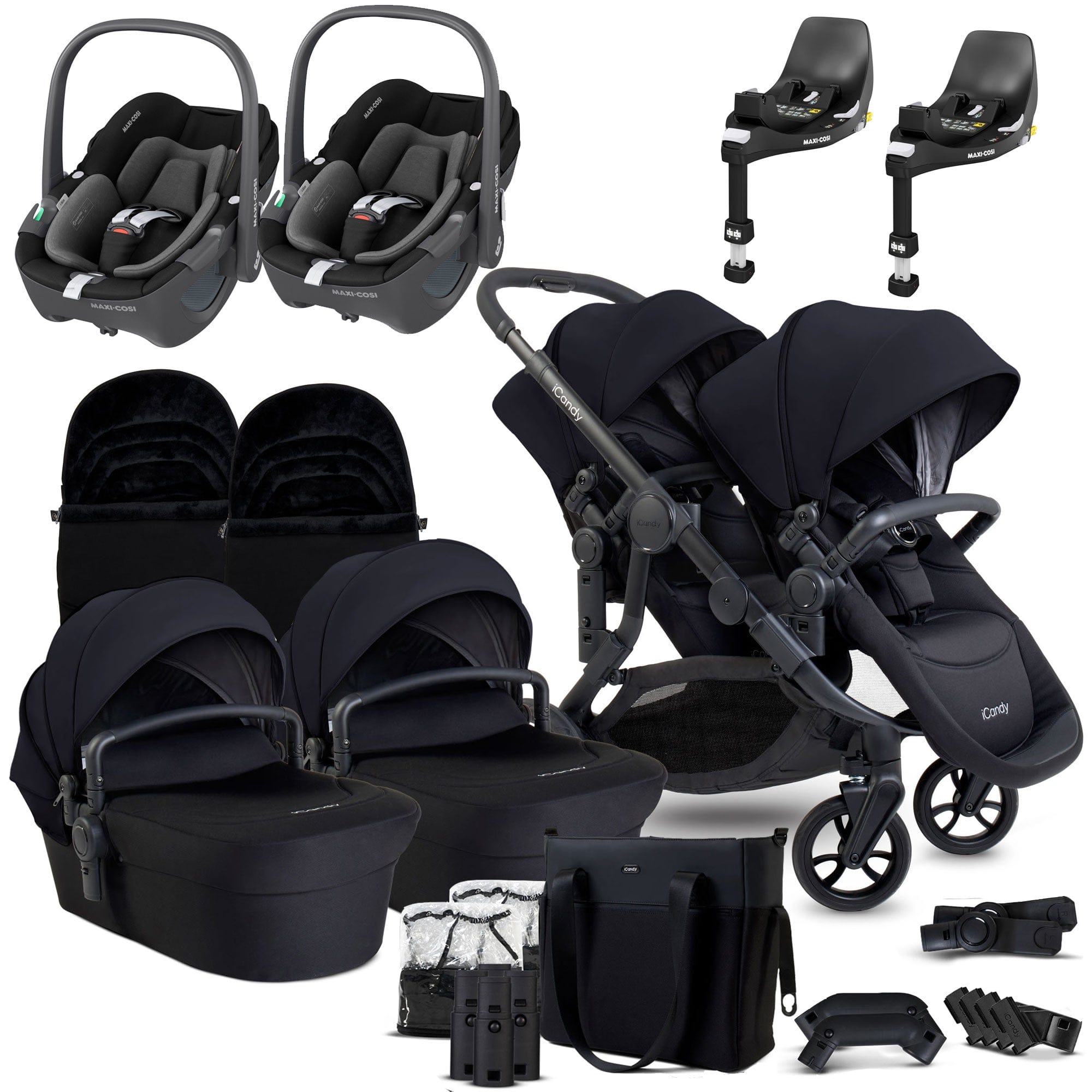 iCandy Orange 4 Twin Maxi-Cosi Travel System in Black Edition Travel Systems 17008-PEB-BLA 5010334058757